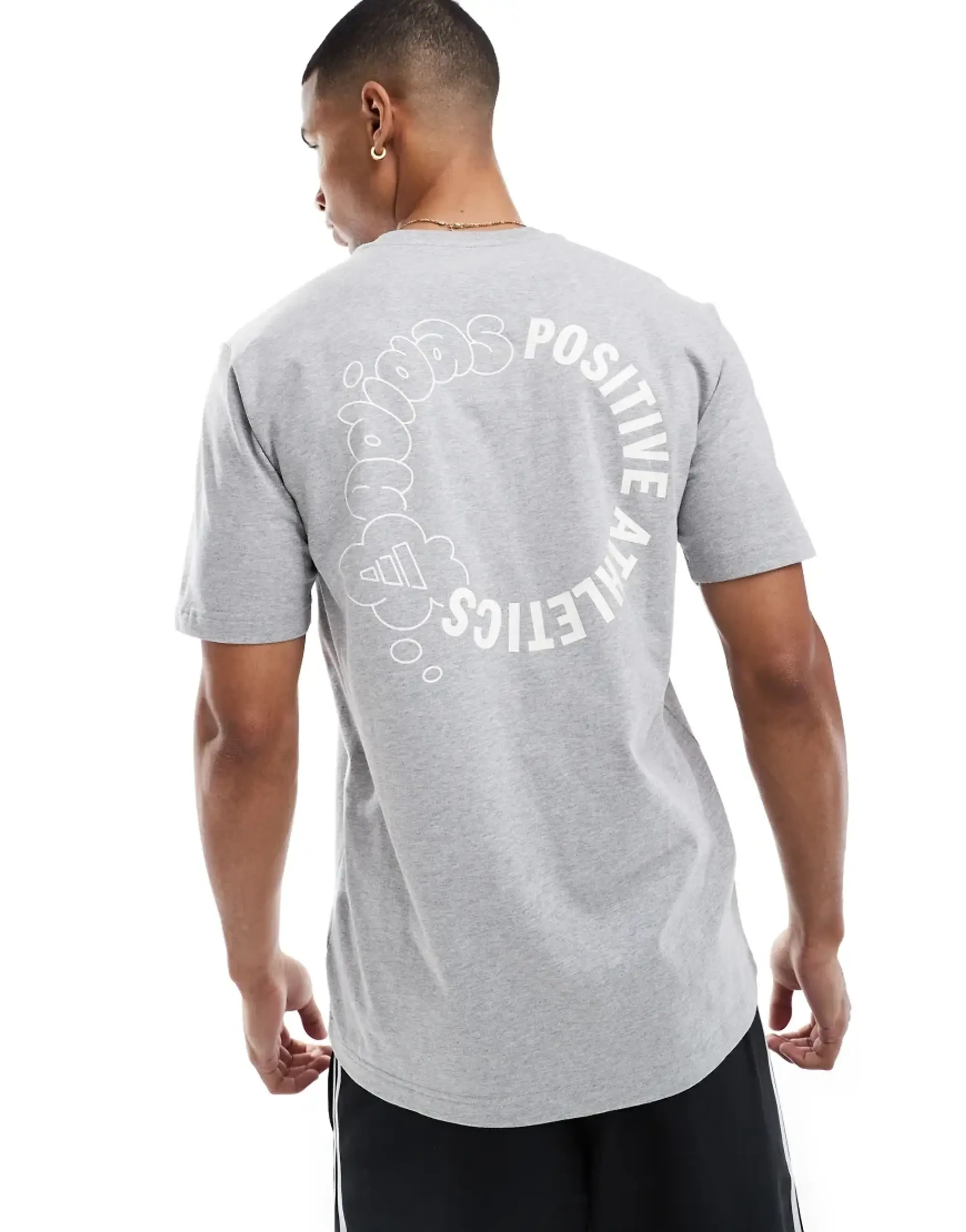 Adidas Lounge Verbiage Circle Graphic Short Sleeve T-shirt