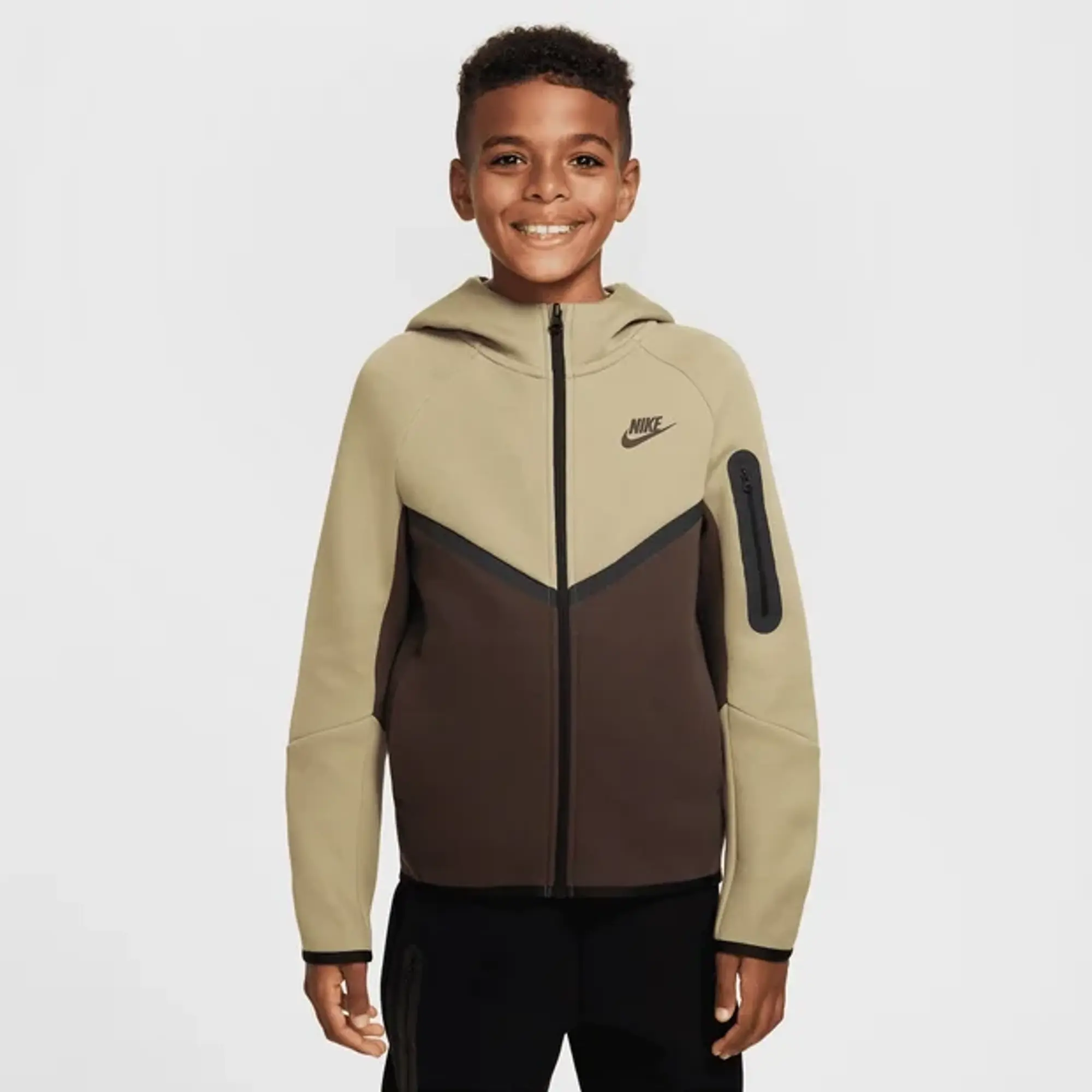 Nike Tech Colorblock Unisex Hoodies - Green