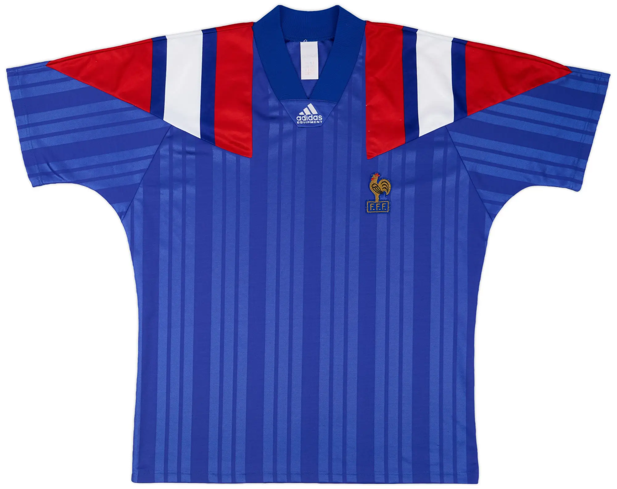 adidas 1992-94 France Home Shirt Cantona #18 - 8/10 - (XXL)