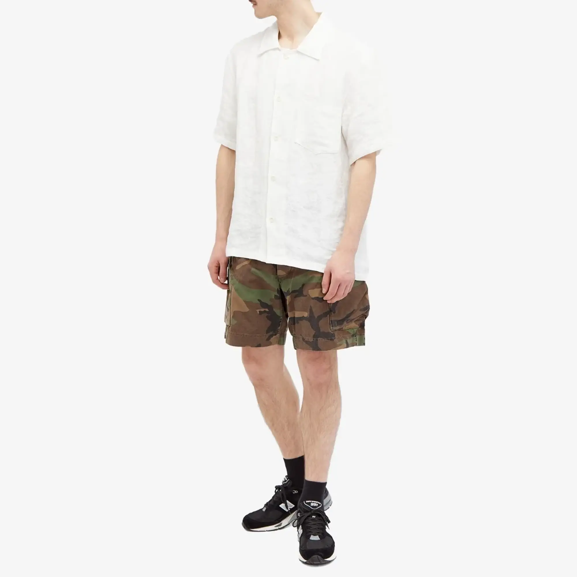 RRL Men's Camo Shorts Woodland Camo