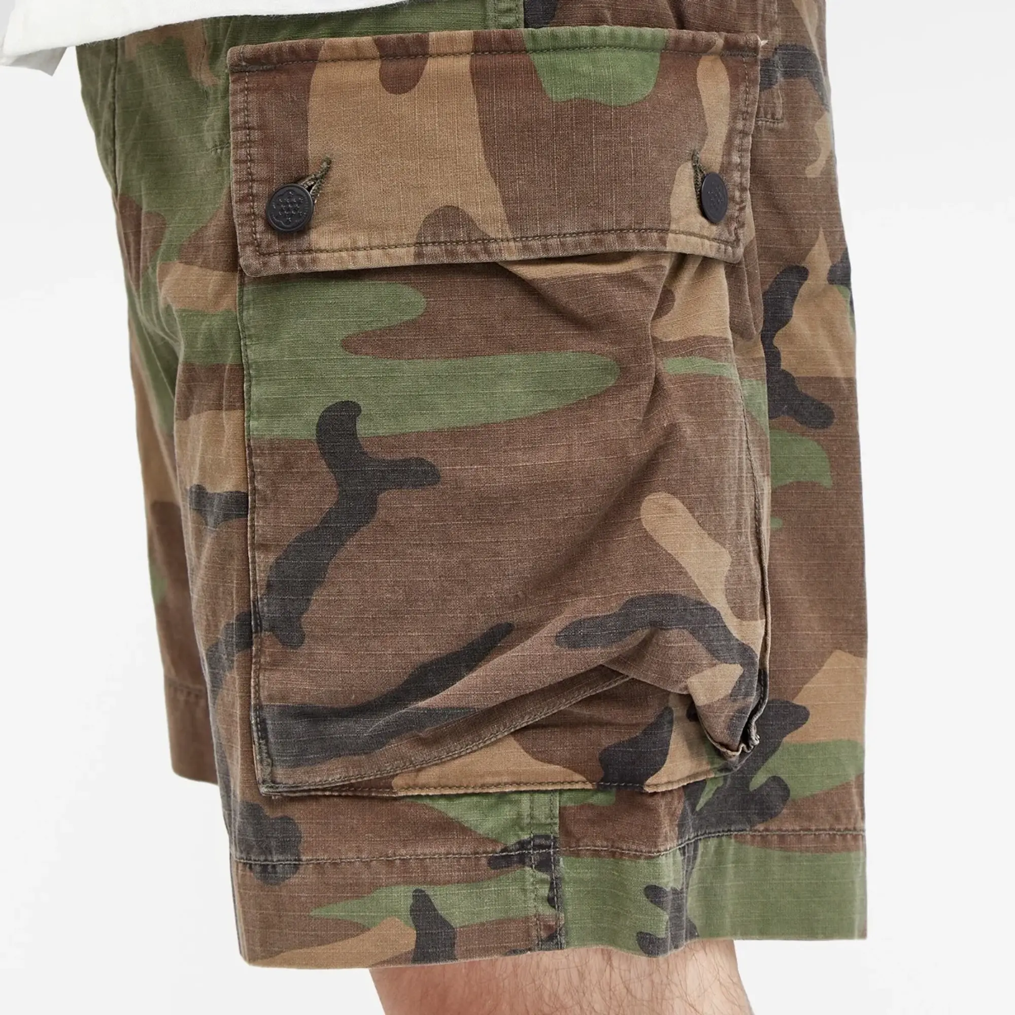 RRL Men's Camo Shorts Woodland Camo