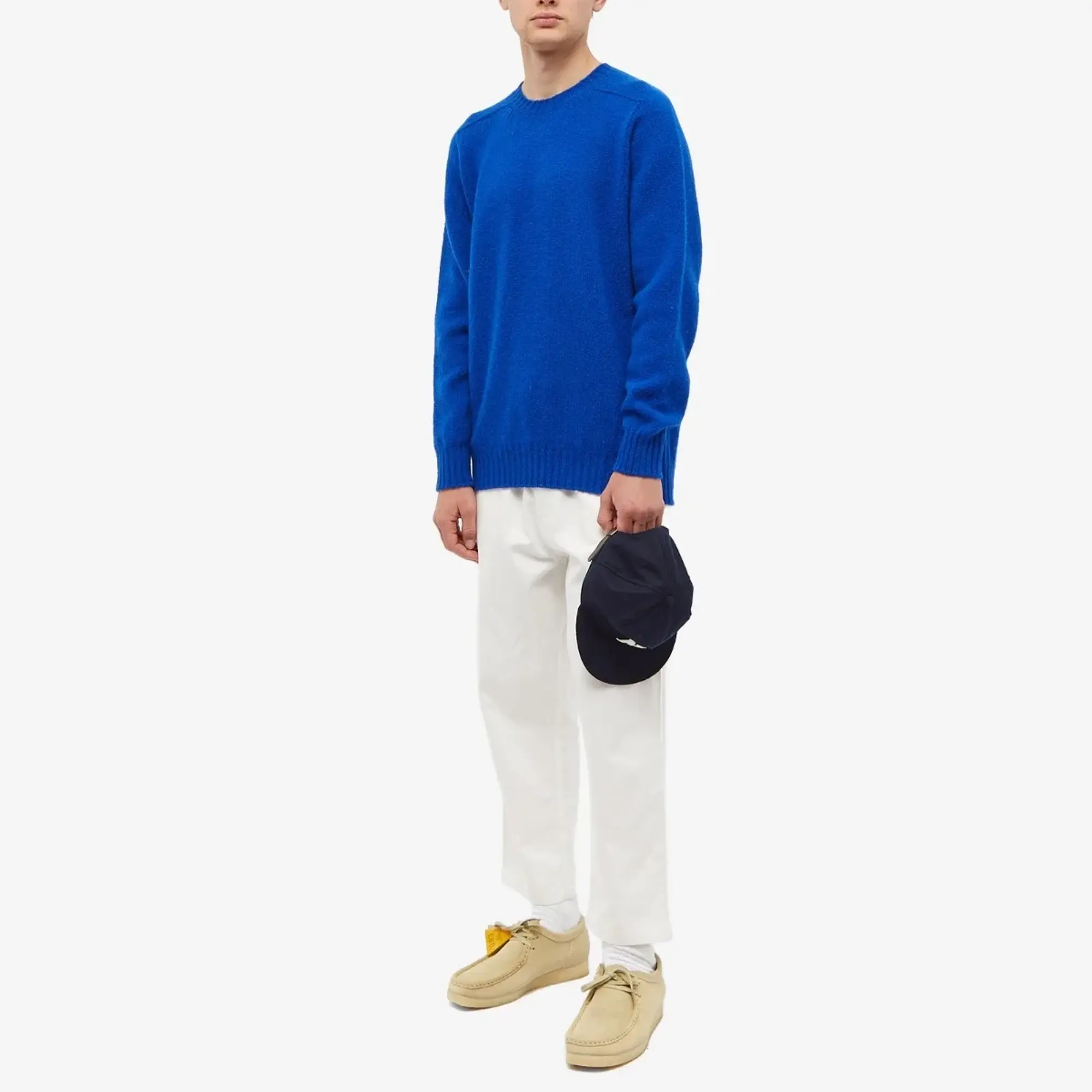 Jamieson's of Shetland Men's Crew Knit Royal
