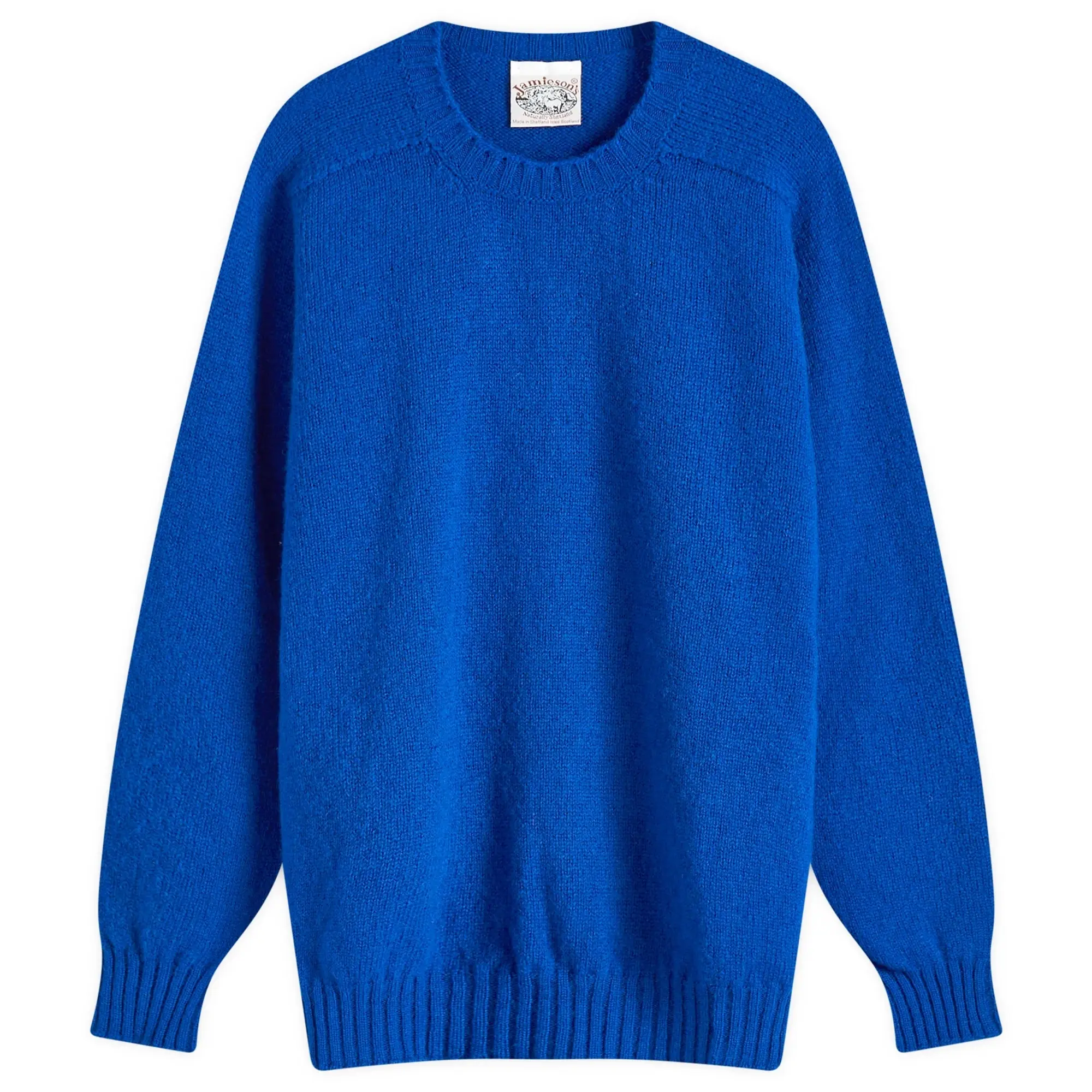 Jamieson's of Shetland Men's Crew Knit Royal