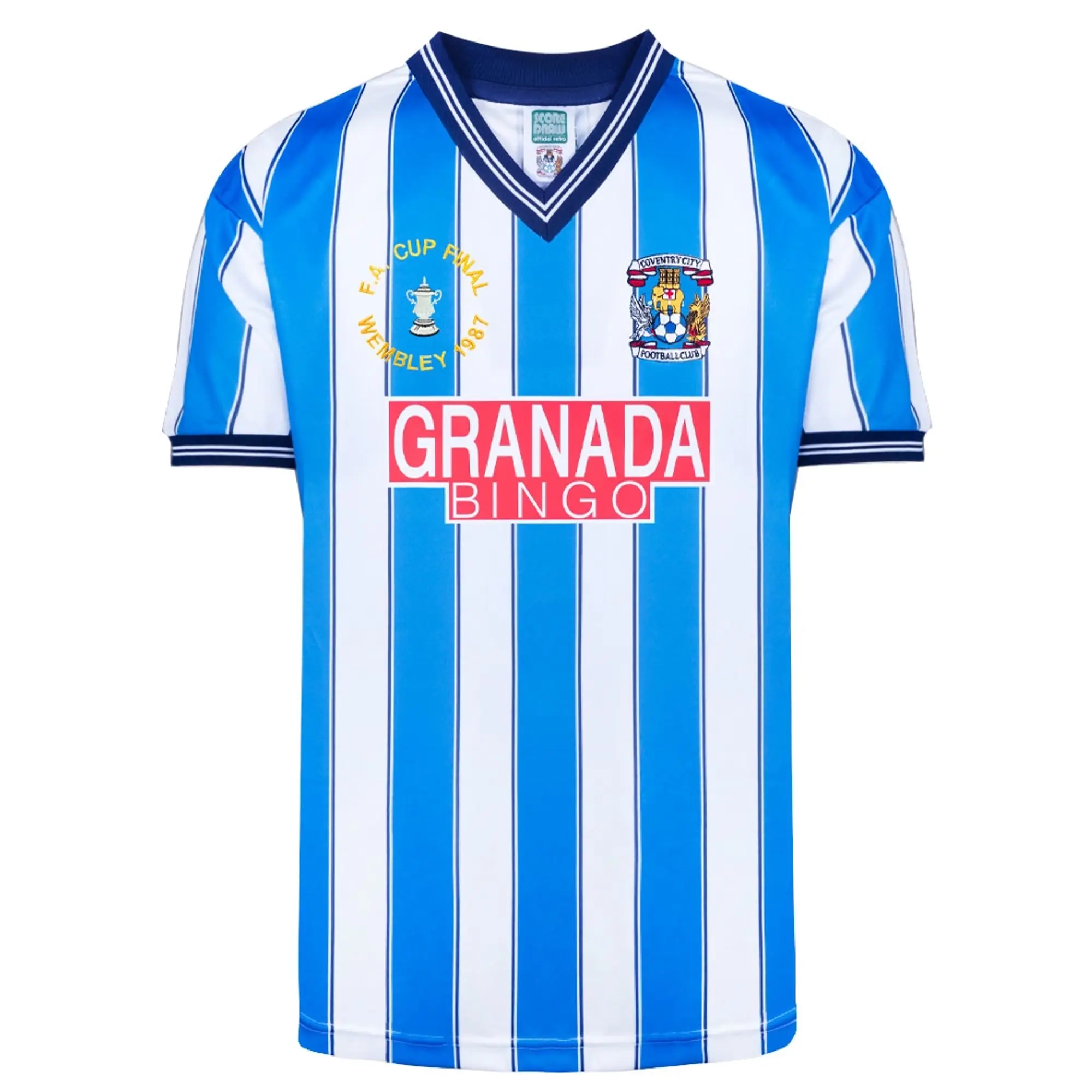 Score Draw Coventry 1987 FA Cup Final Retro Football Shirt