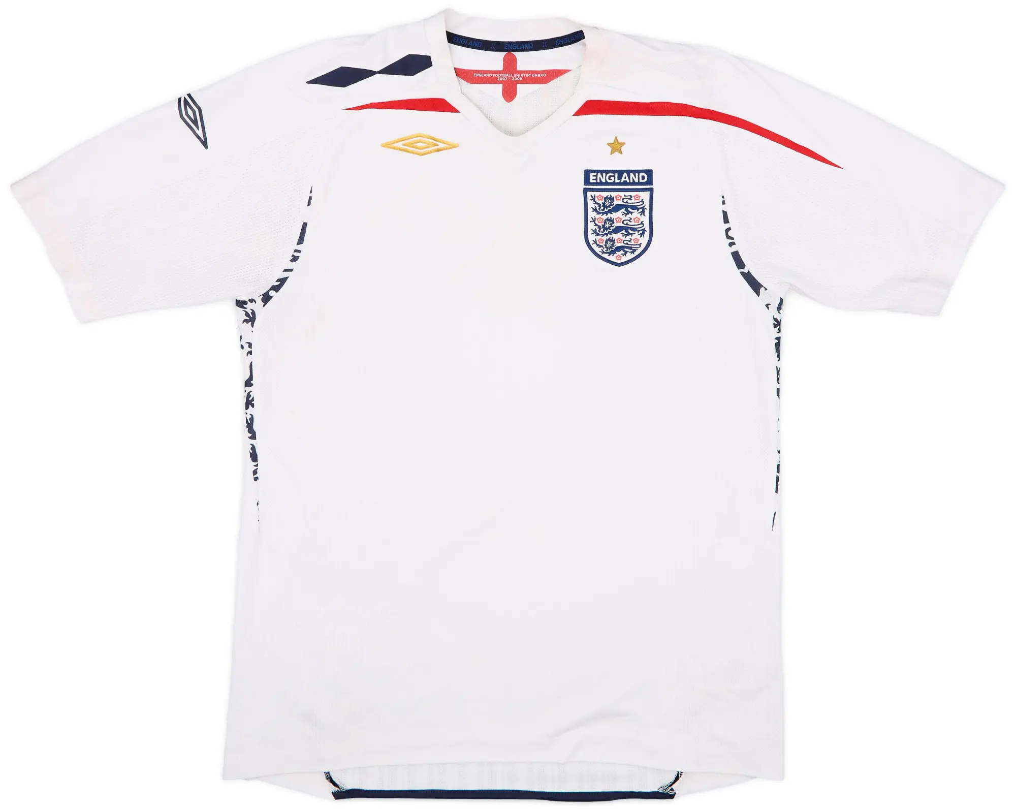 Umbro 2007-09 England Home Shirt - 6/10 - (L)