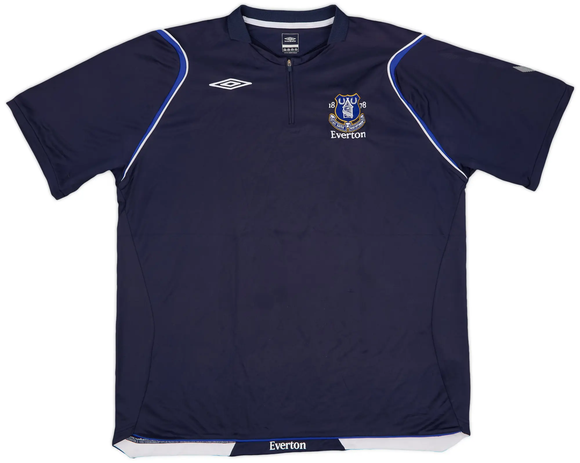 2006-07 Everton Umbro 1/4 Zip Training Polo - 9/10 - (XXL)
