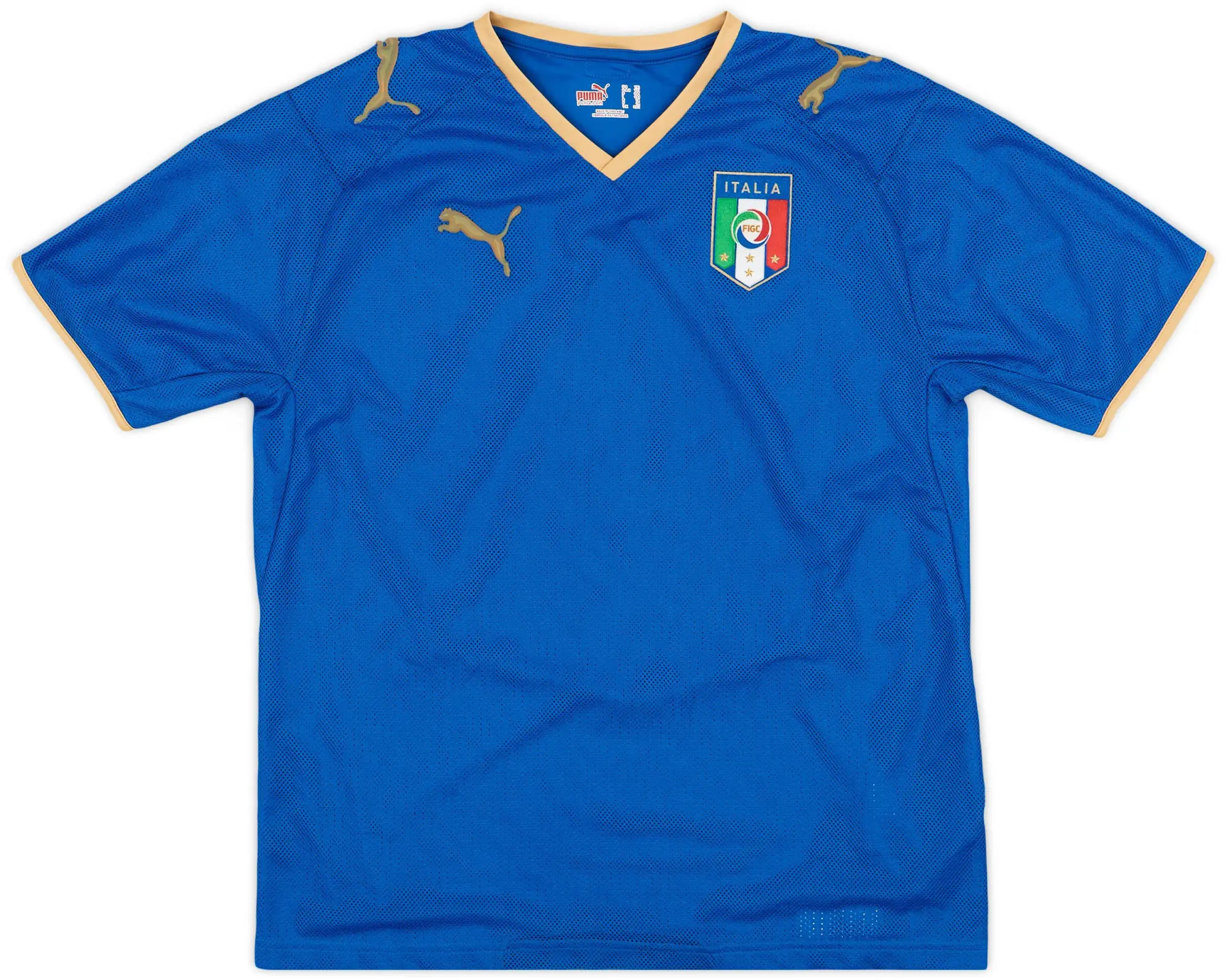 Puma 2007-08 Italy Home Shirt - 9/10 - (YXL)