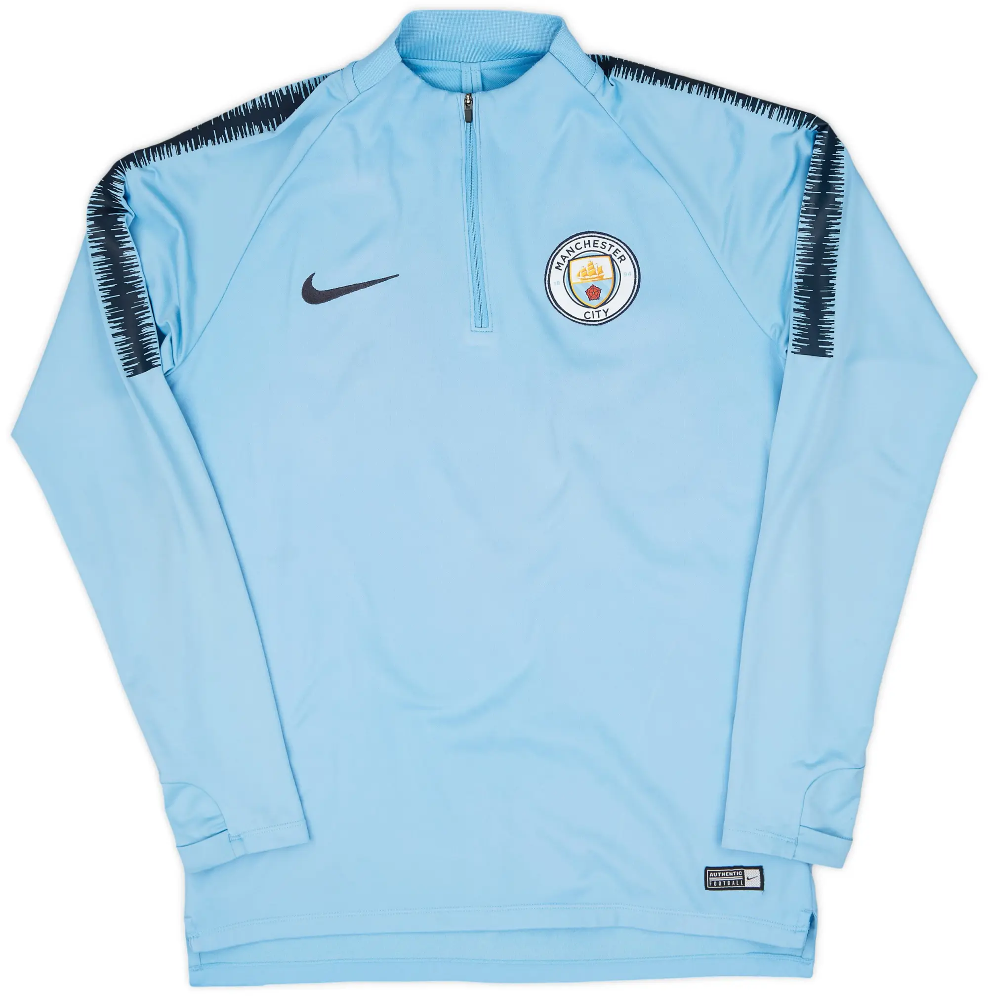 2018-19 Manchester City Nike 1/4 Zip Drill Top - 8/10 - (M)