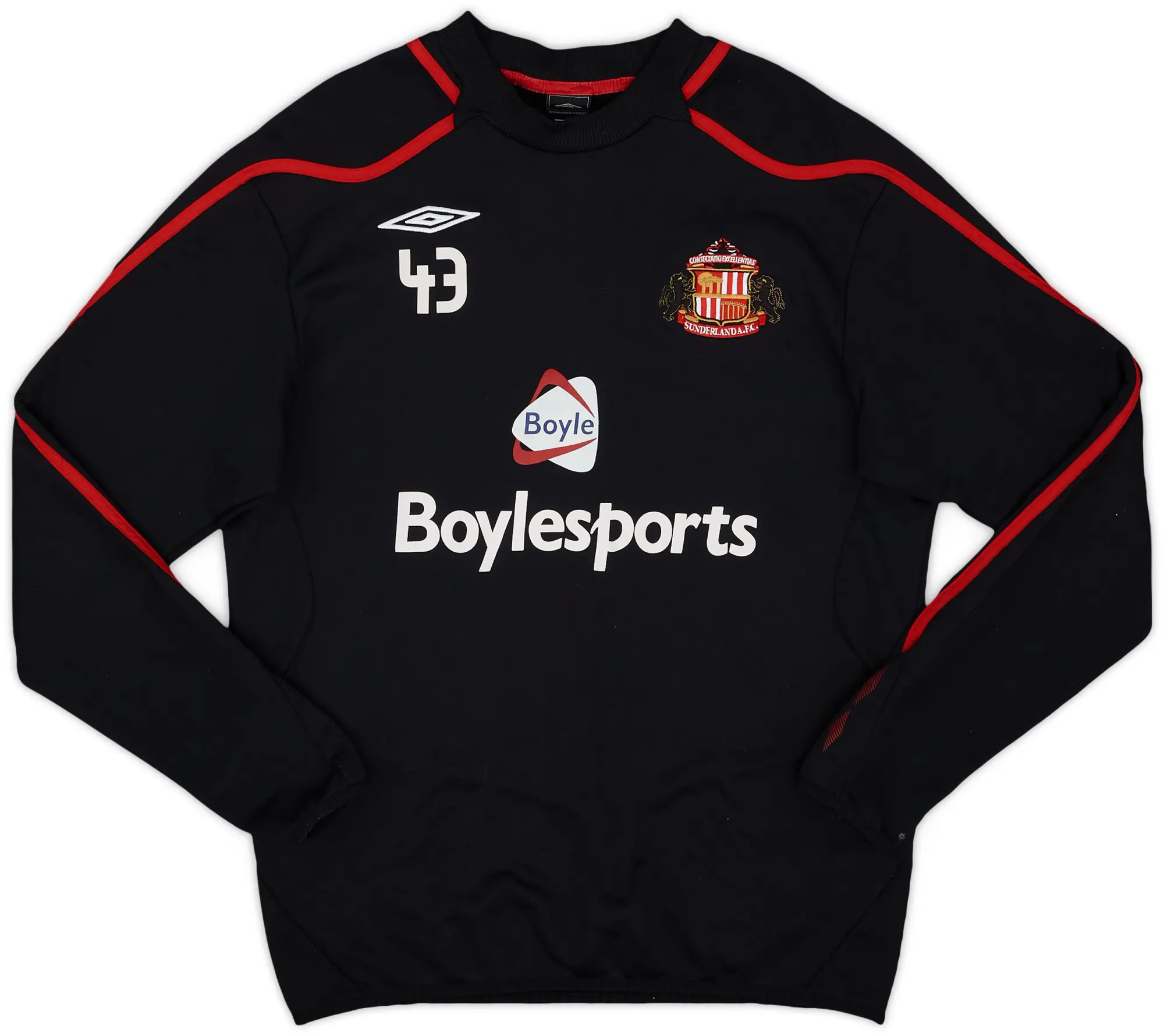 2008-09 Sunderland Player Issue Umbro Sweat Top #43 (Hourihane) - 8/10 - (XL)