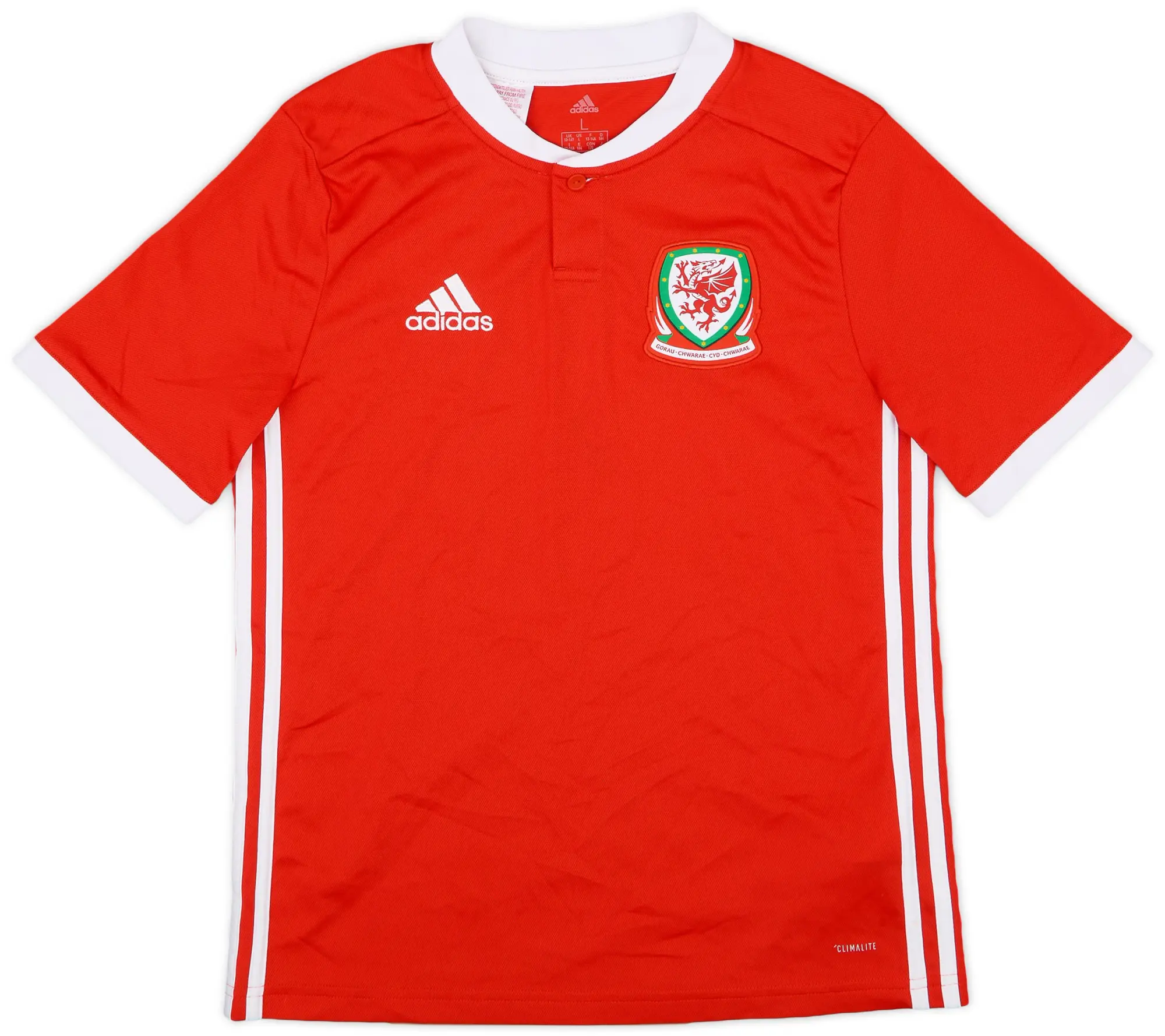 adidas 2018-19 Wales Home Shirt - 9/10 - (L.Boys)