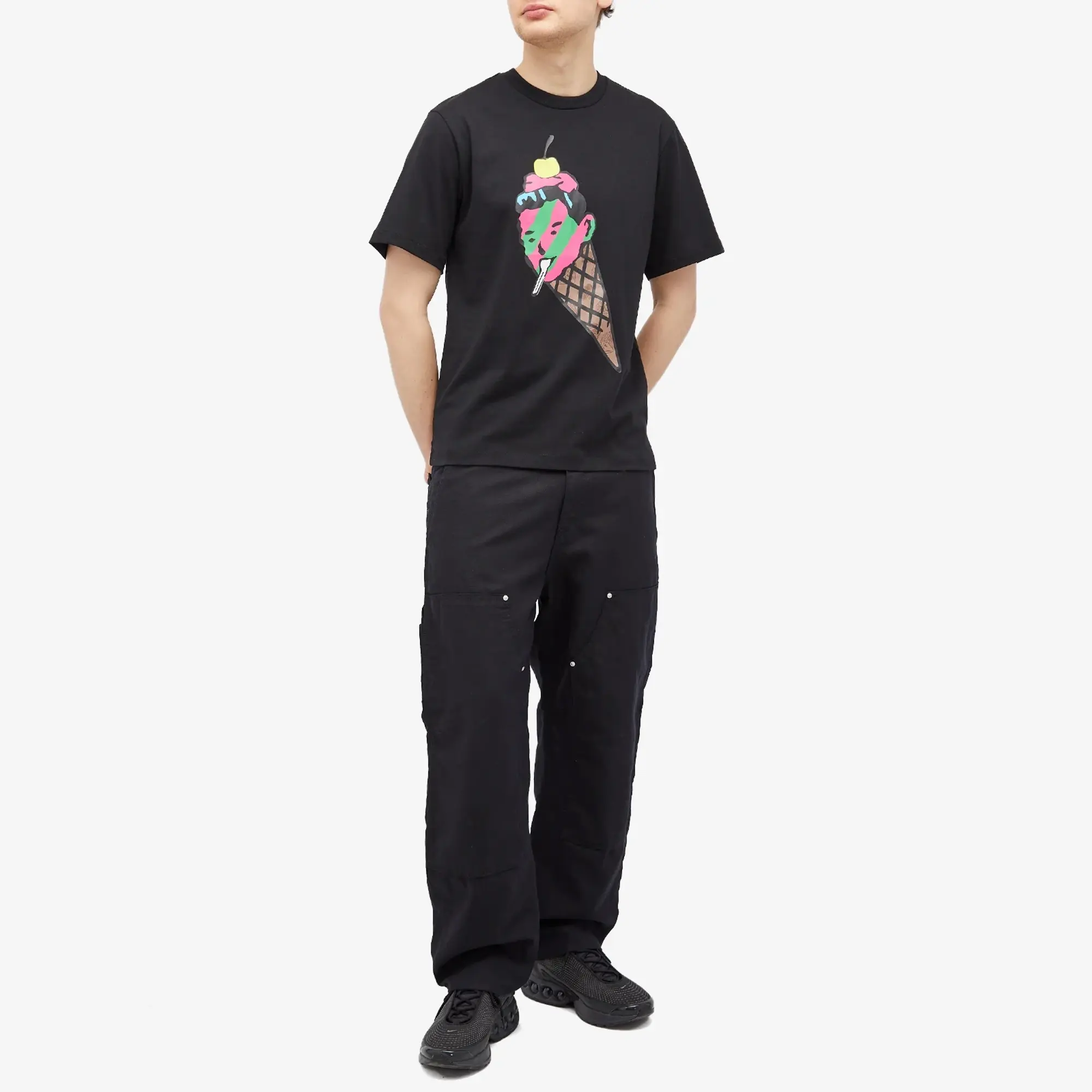 ICECREAM Men's Cone Man T-Shirt Black