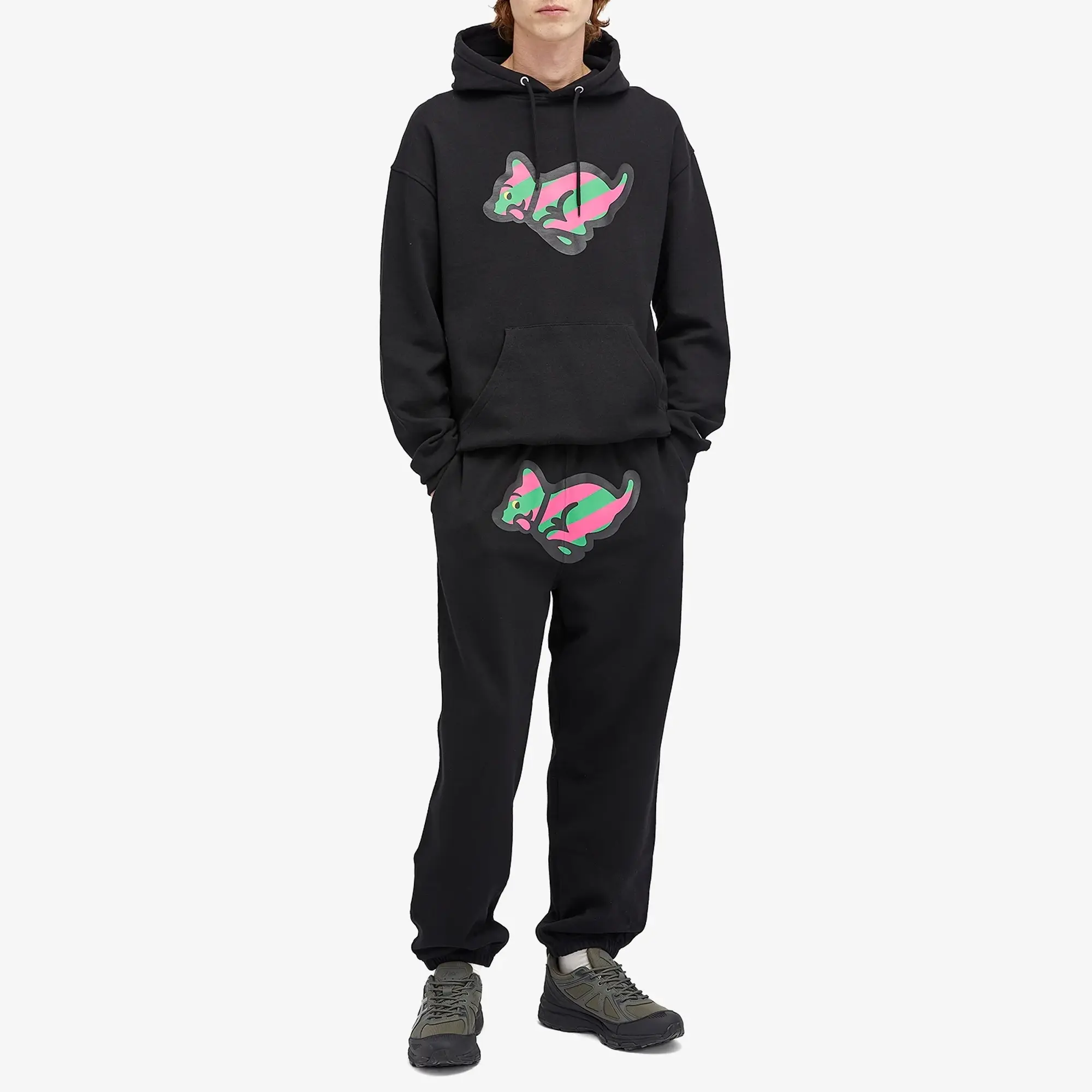 ICECREAM Men's Running Puppy Popover Hood Black