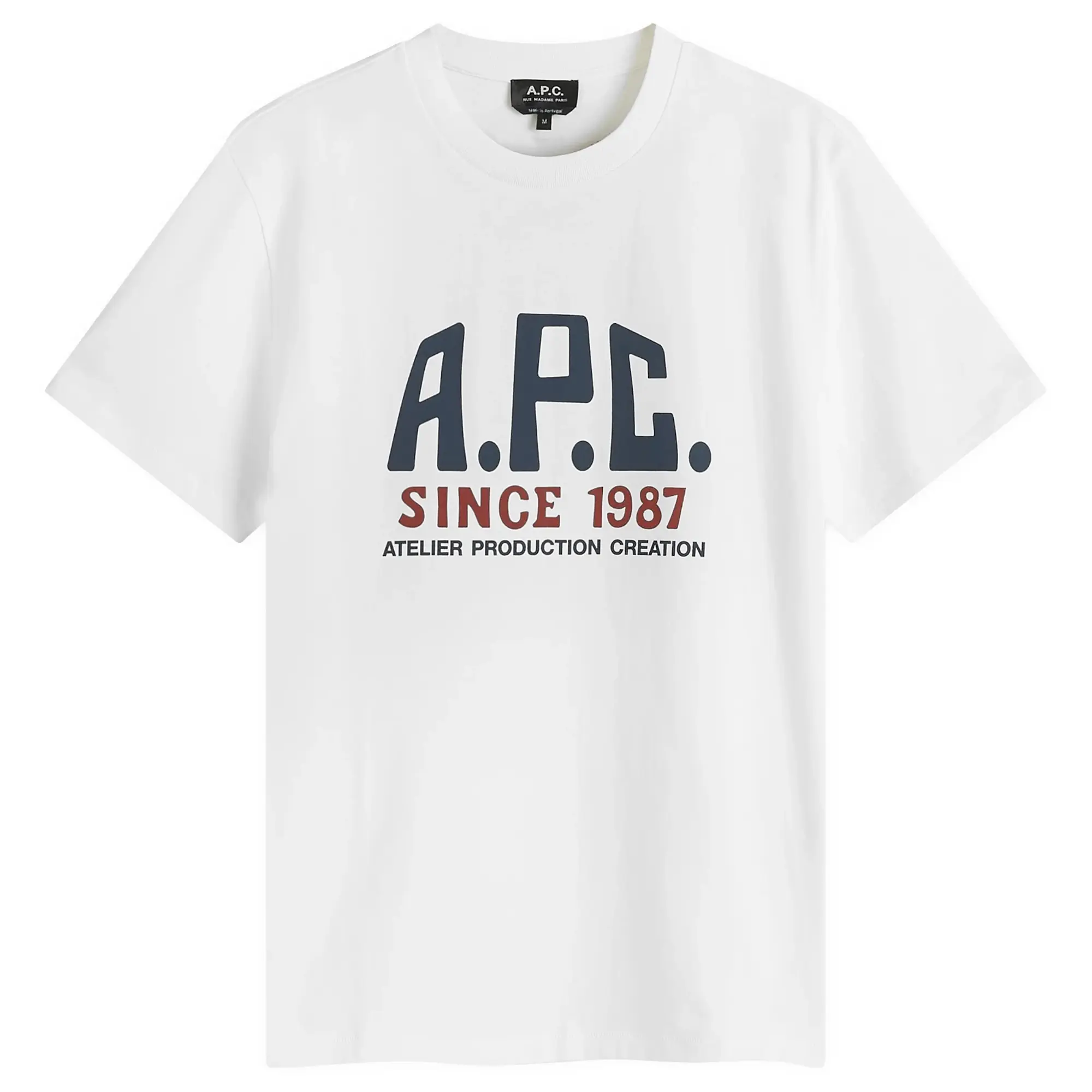 A.P.C. Men's Label Print T-Shirt White