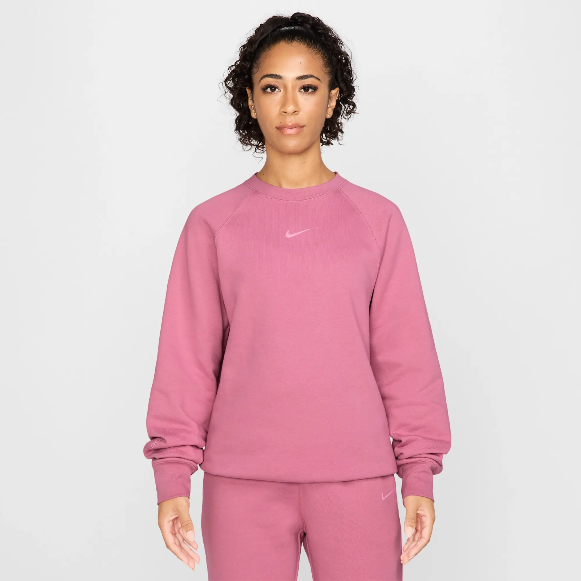 Nike NOCTA Men's Fleece CS Crew - Pink - Cotton/Polyester