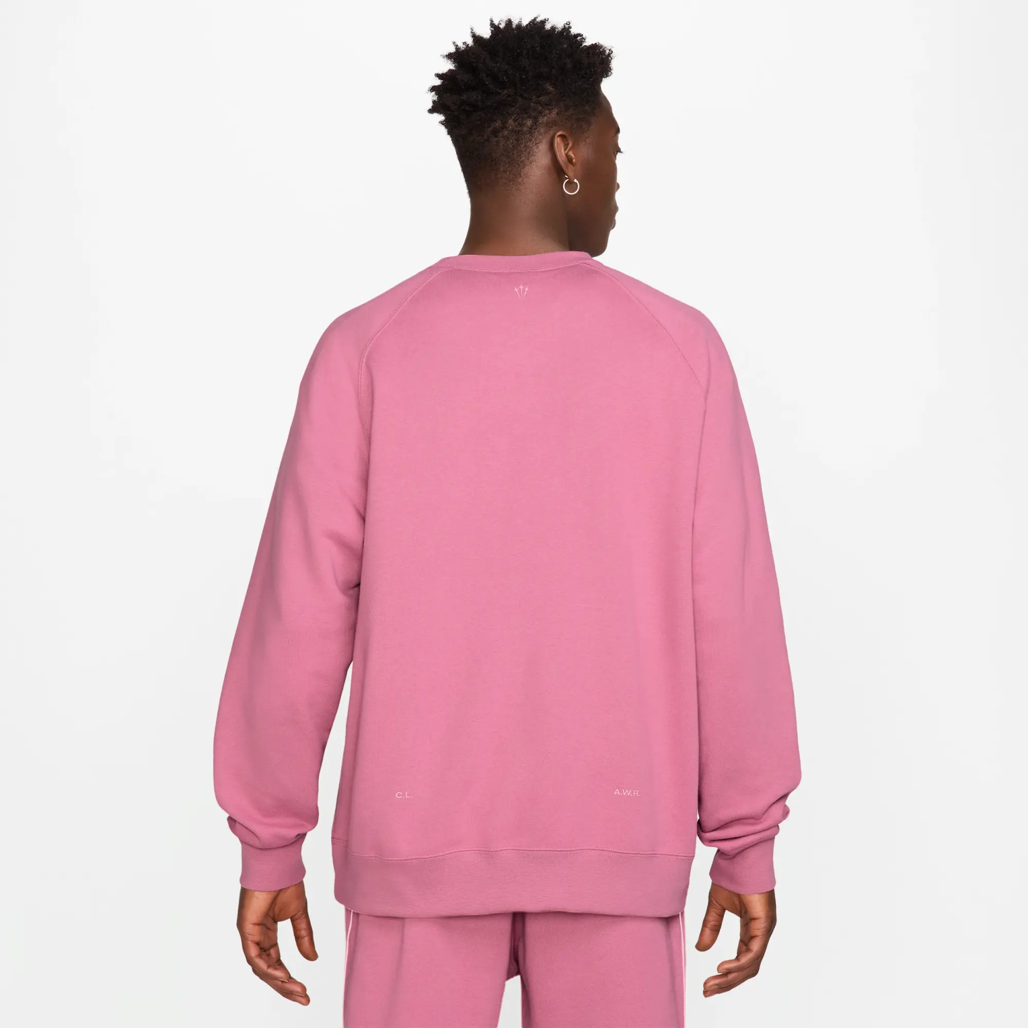 Nike NOCTA Men's Fleece CS Crew - Pink - Cotton/Polyester