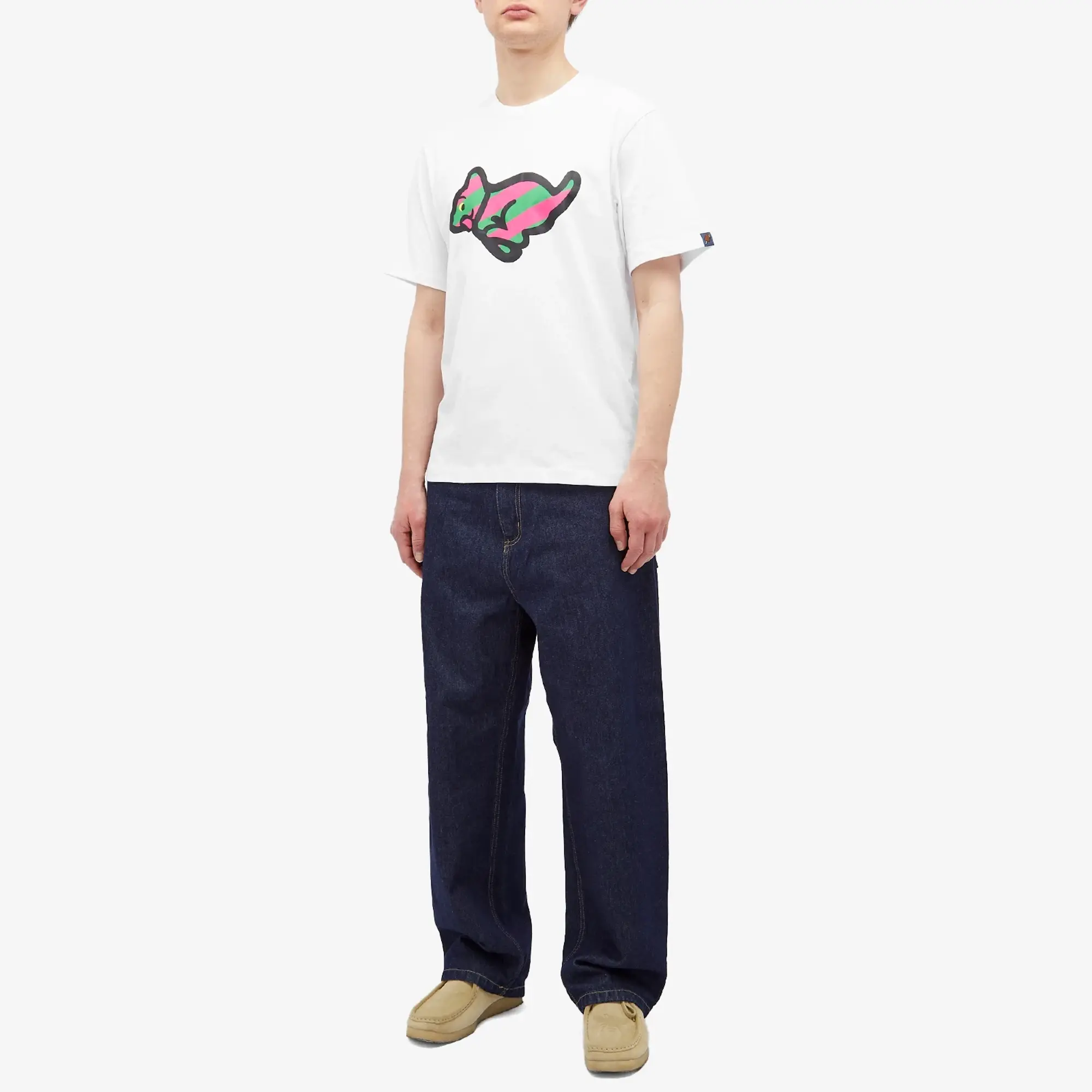 ICECREAM Men's Running Puppy T-Shirt White