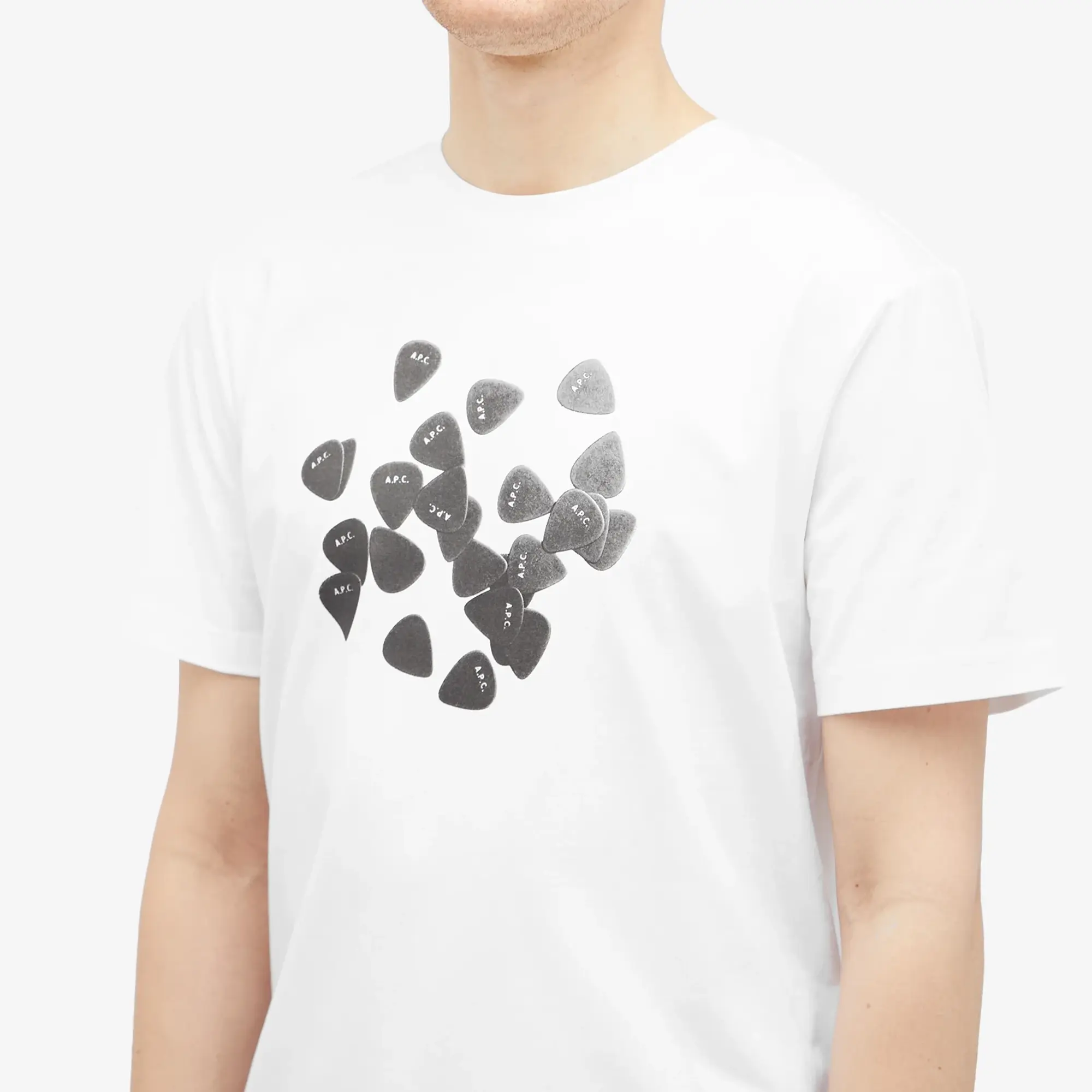 A.P.C. Men's Musique Plectrum Graphic T-Shirt White