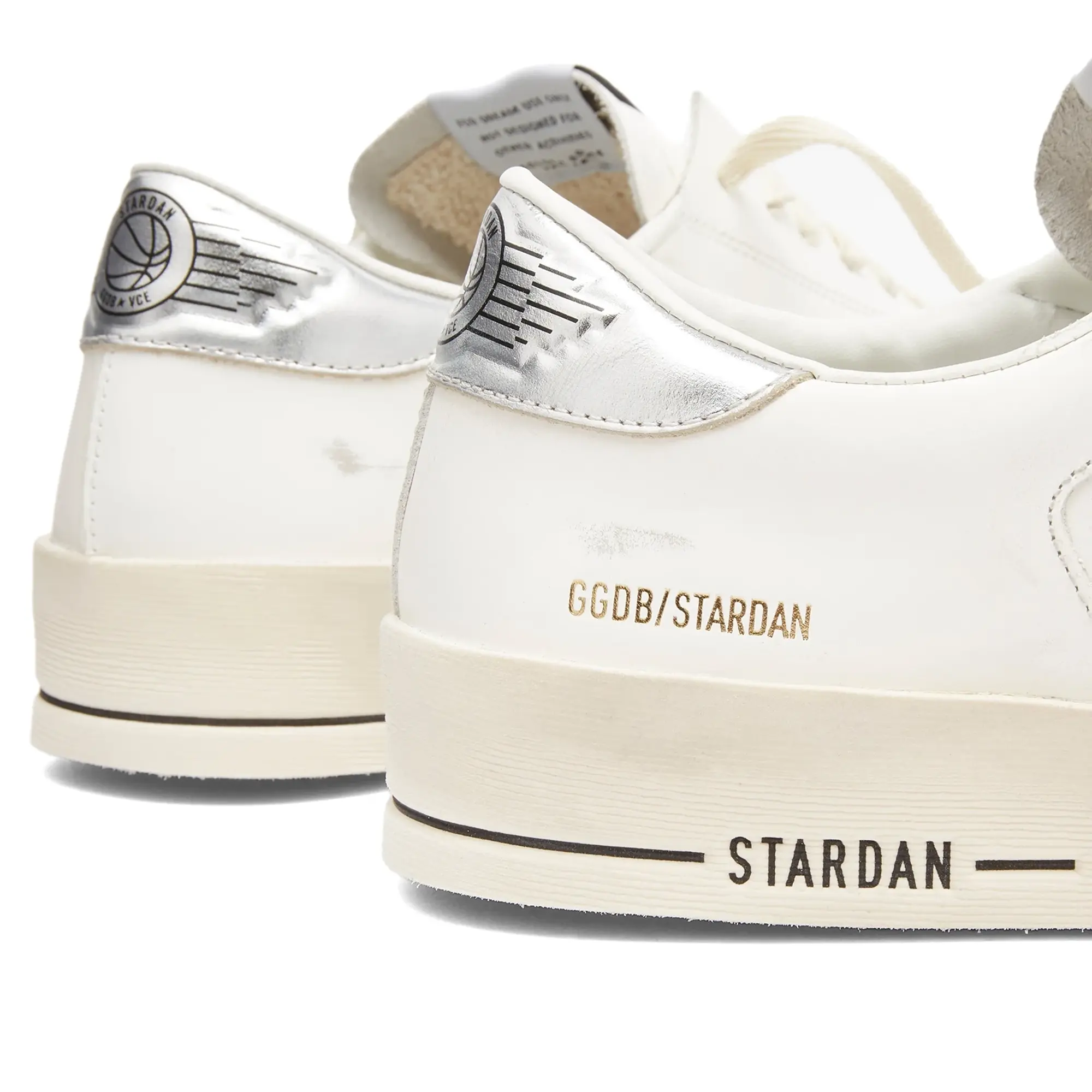 Golden Goose Men's Stardan Leather and Suede Sneaker White/Grey/Silver