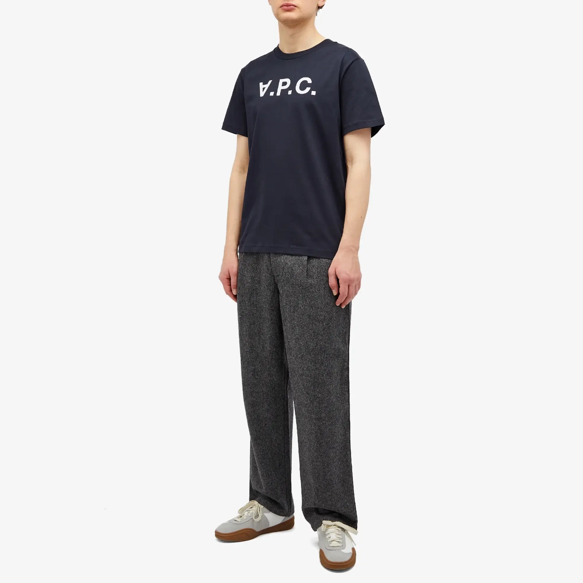 A.P.C. Men's VPC Logo T-Shirt Dark Navy/Ecru