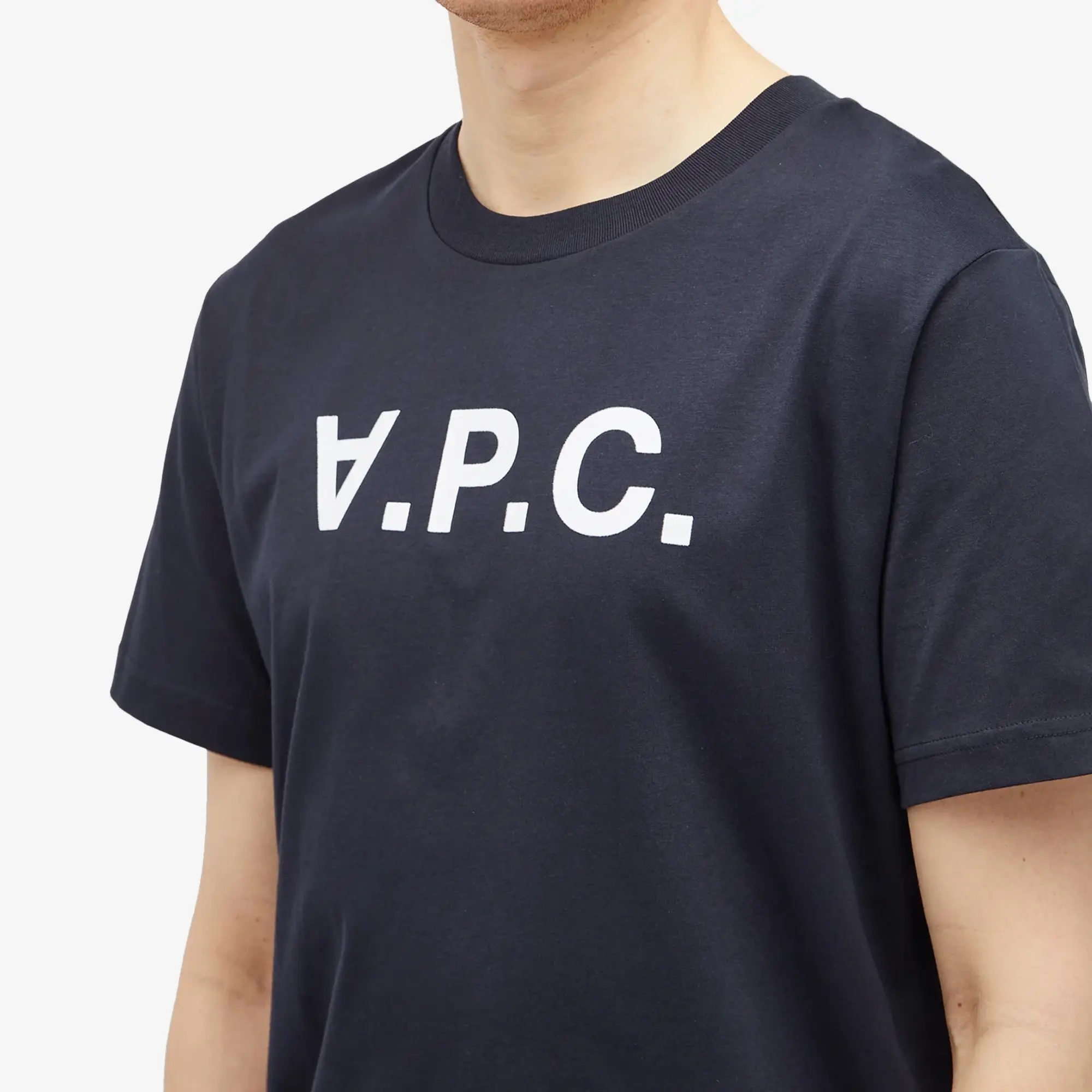 A.P.C. Men's VPC Logo T-Shirt Dark Navy/Ecru