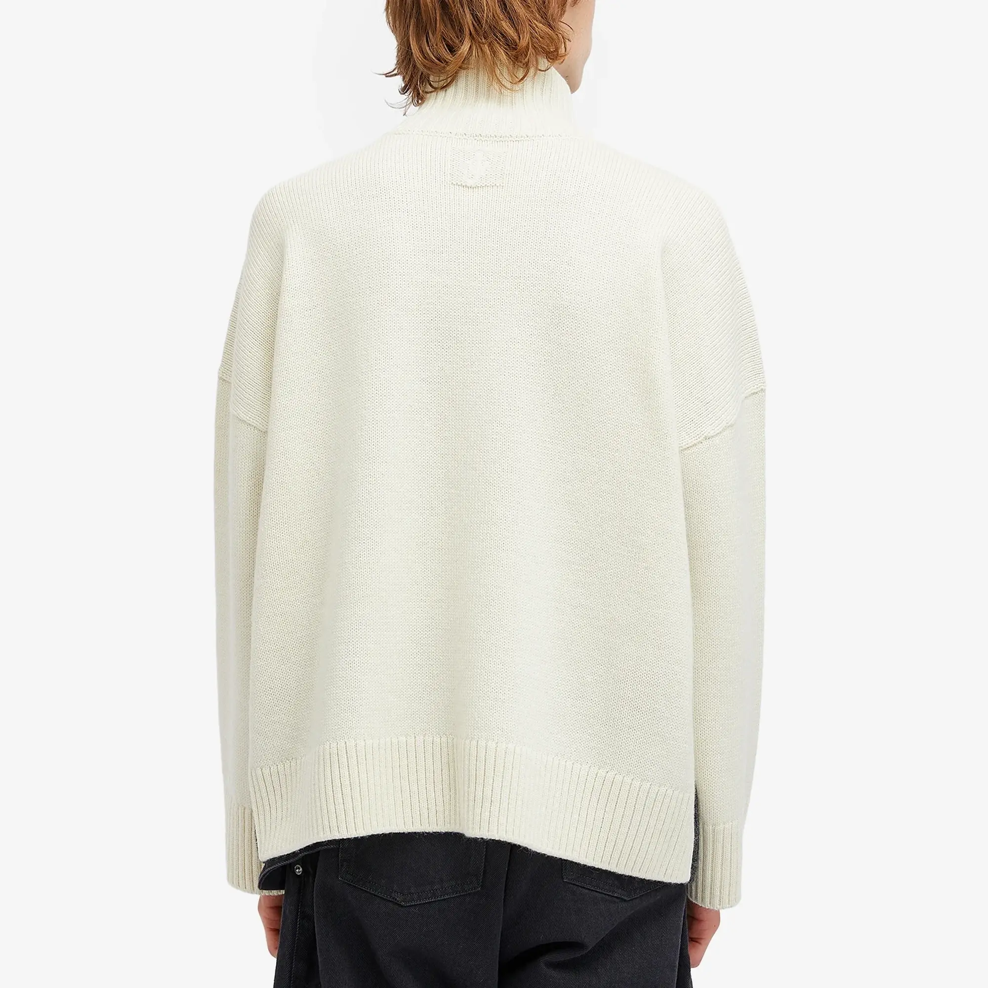 JW Anderson Men's Two Tone Patch Pocket Jumper Grey