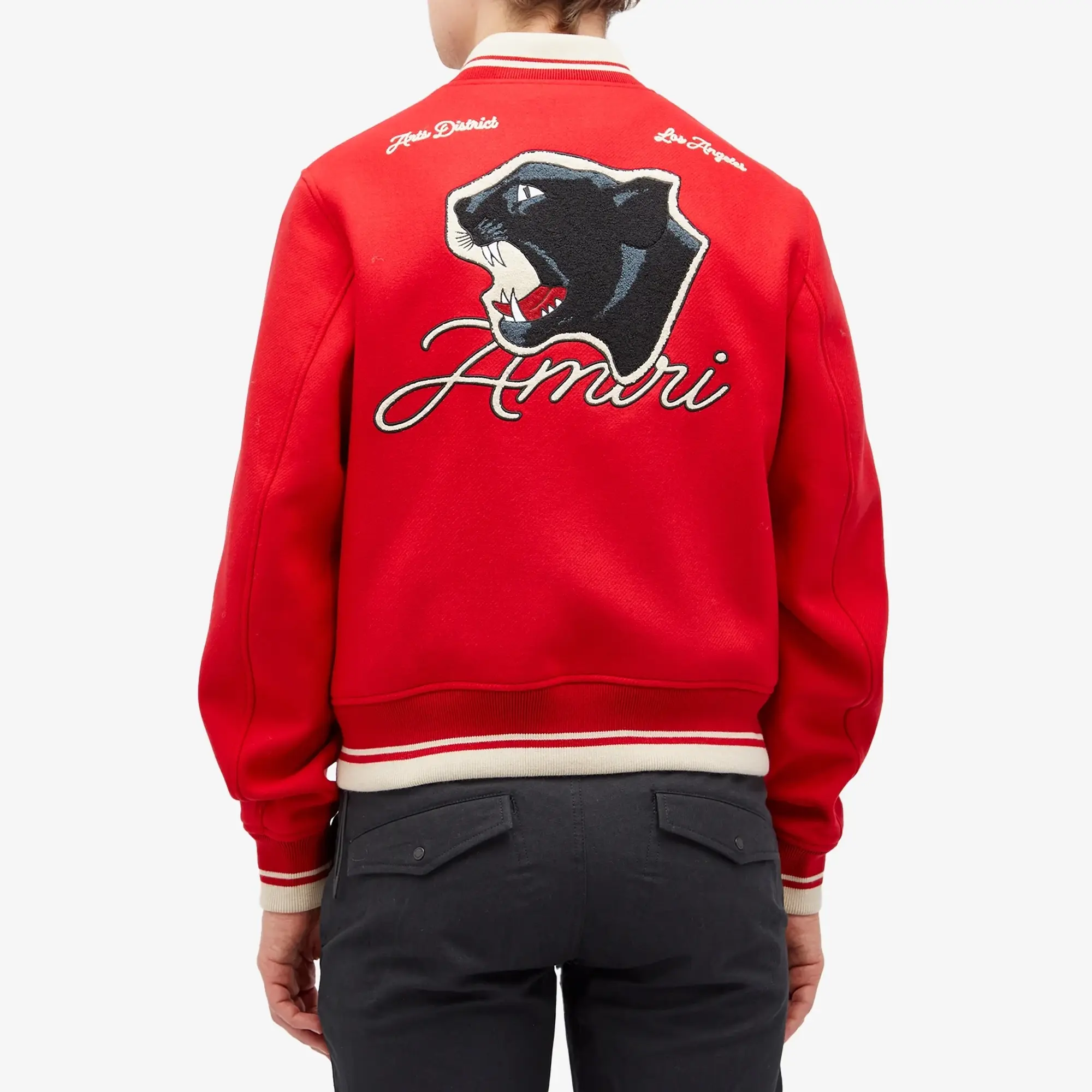 AMIRI Men's Panther Bomber Jacket Varsity Red