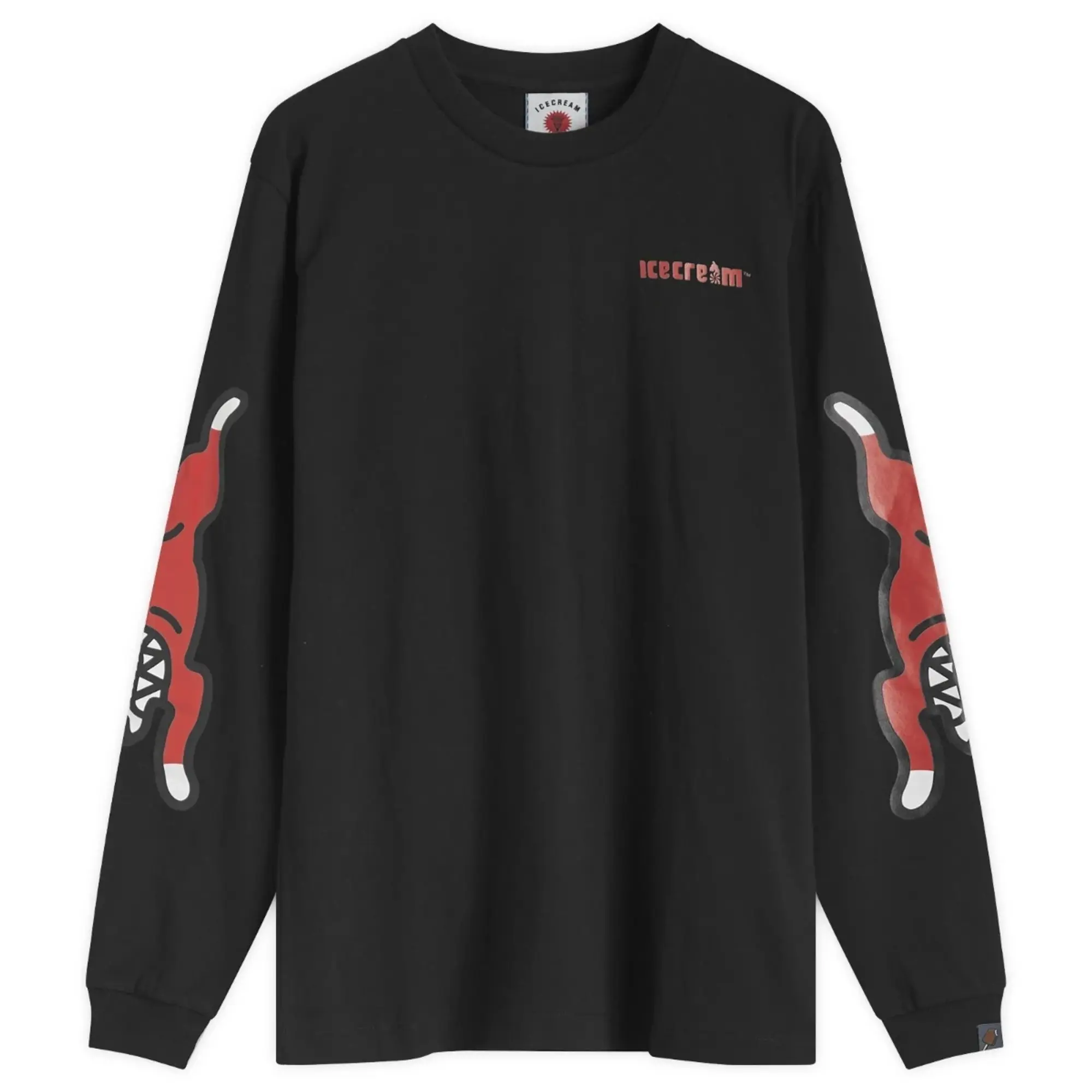 ICECREAM Men's Running Dog L/S T-Shirt Black