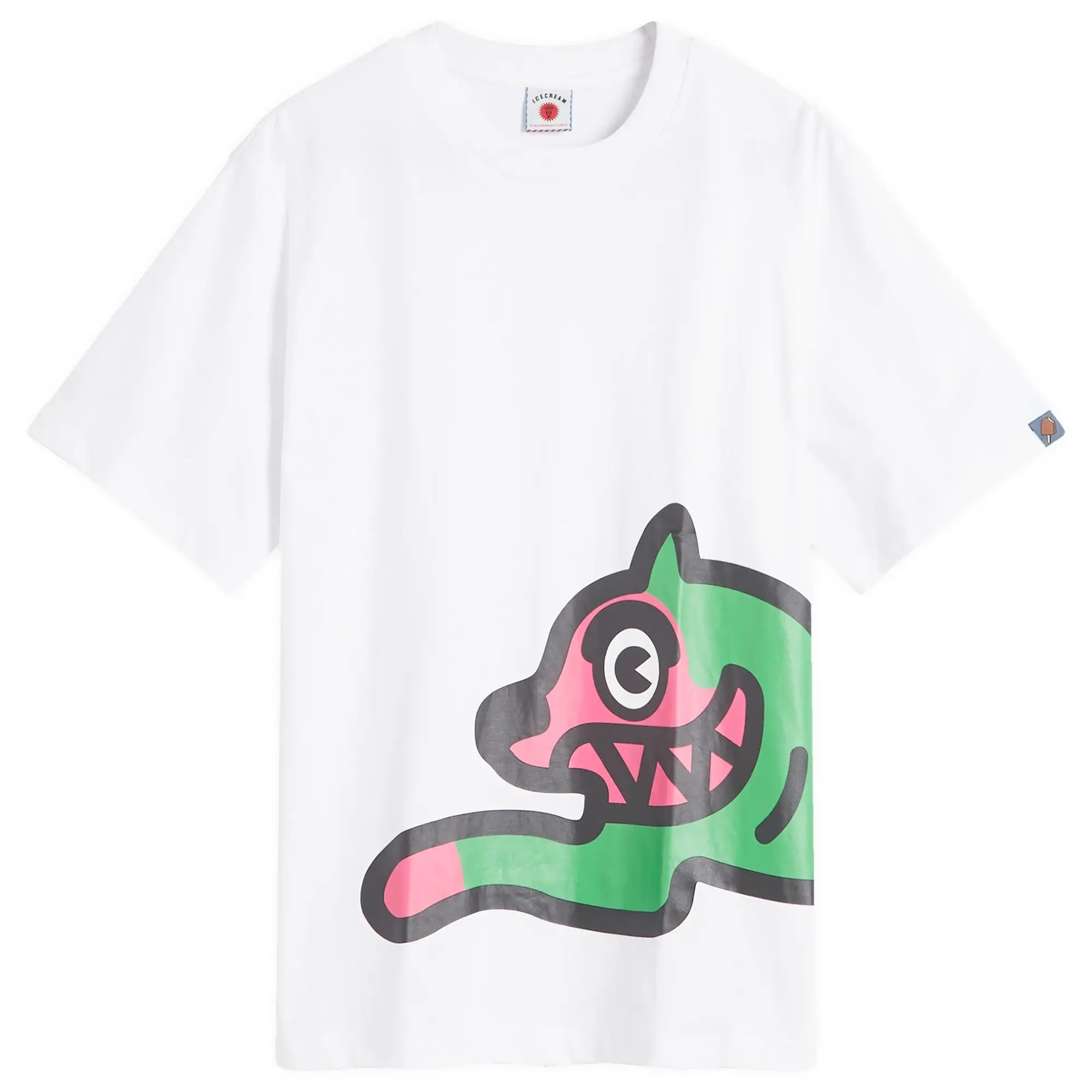 ICECREAM Jumbo Running Dog T-Shirt, White