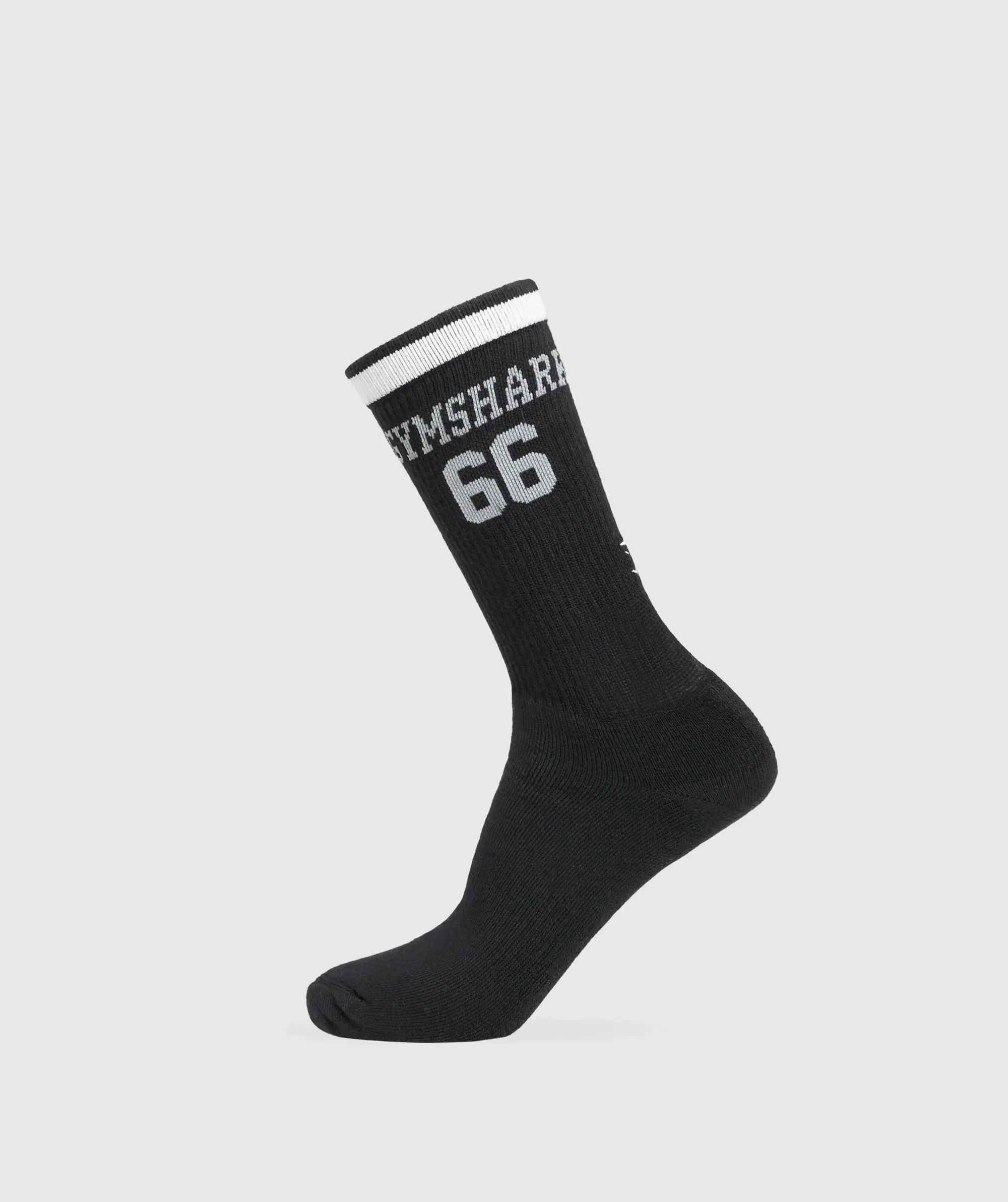 Gymshark Collegiate Graphic Crew Sock - Black