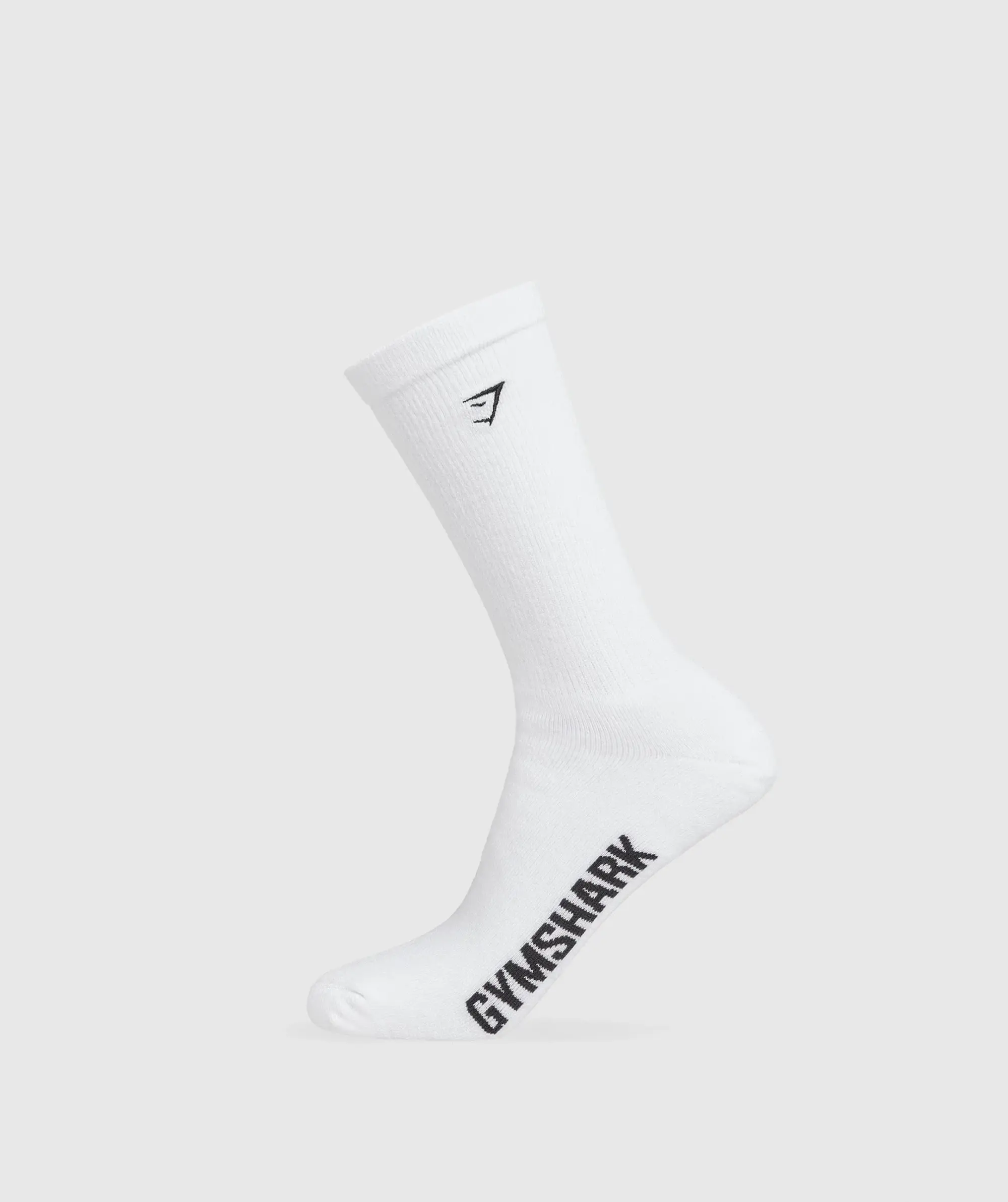 Gymshark Embroidered Terry Single Socks - White