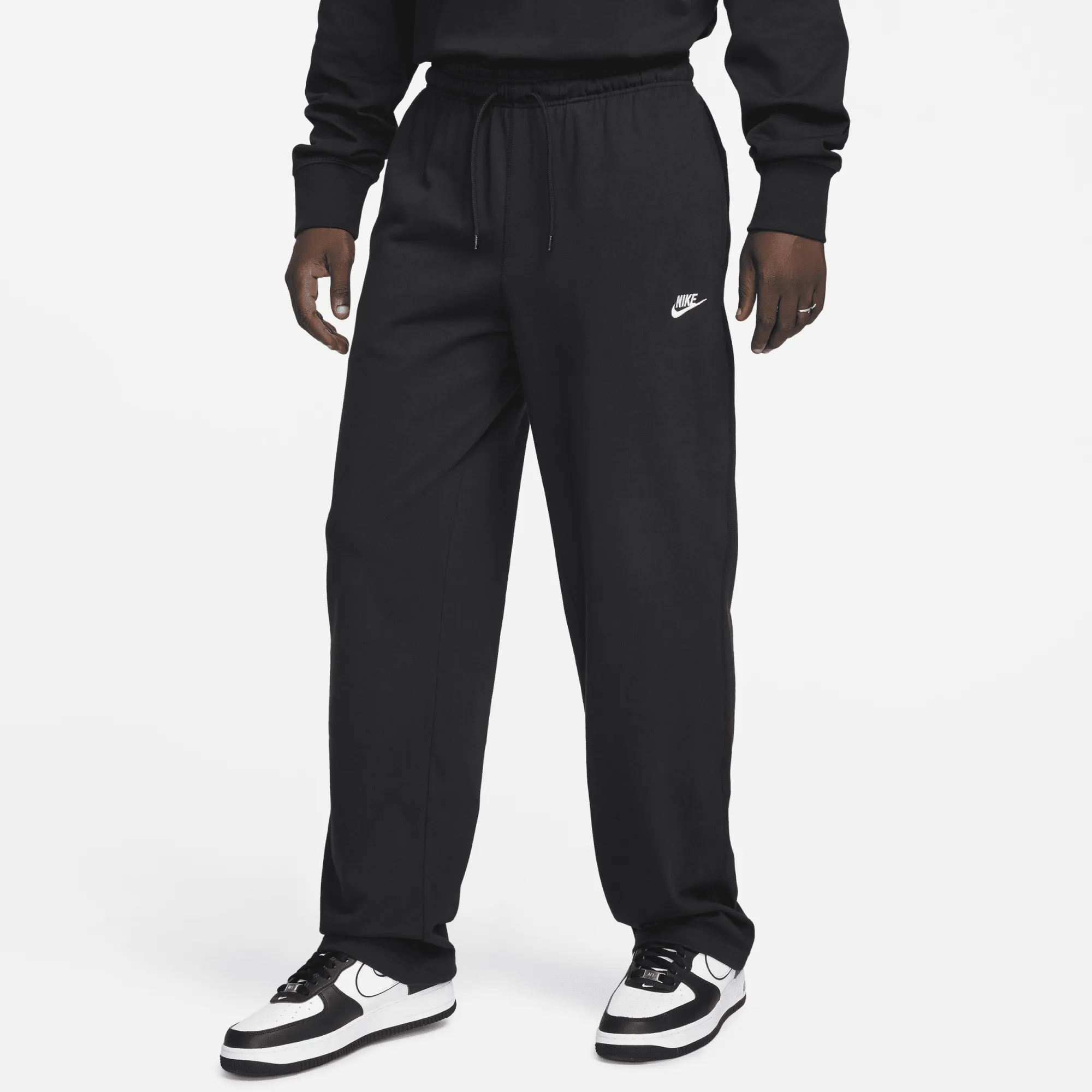 Nike Club Knit Joggers In Black