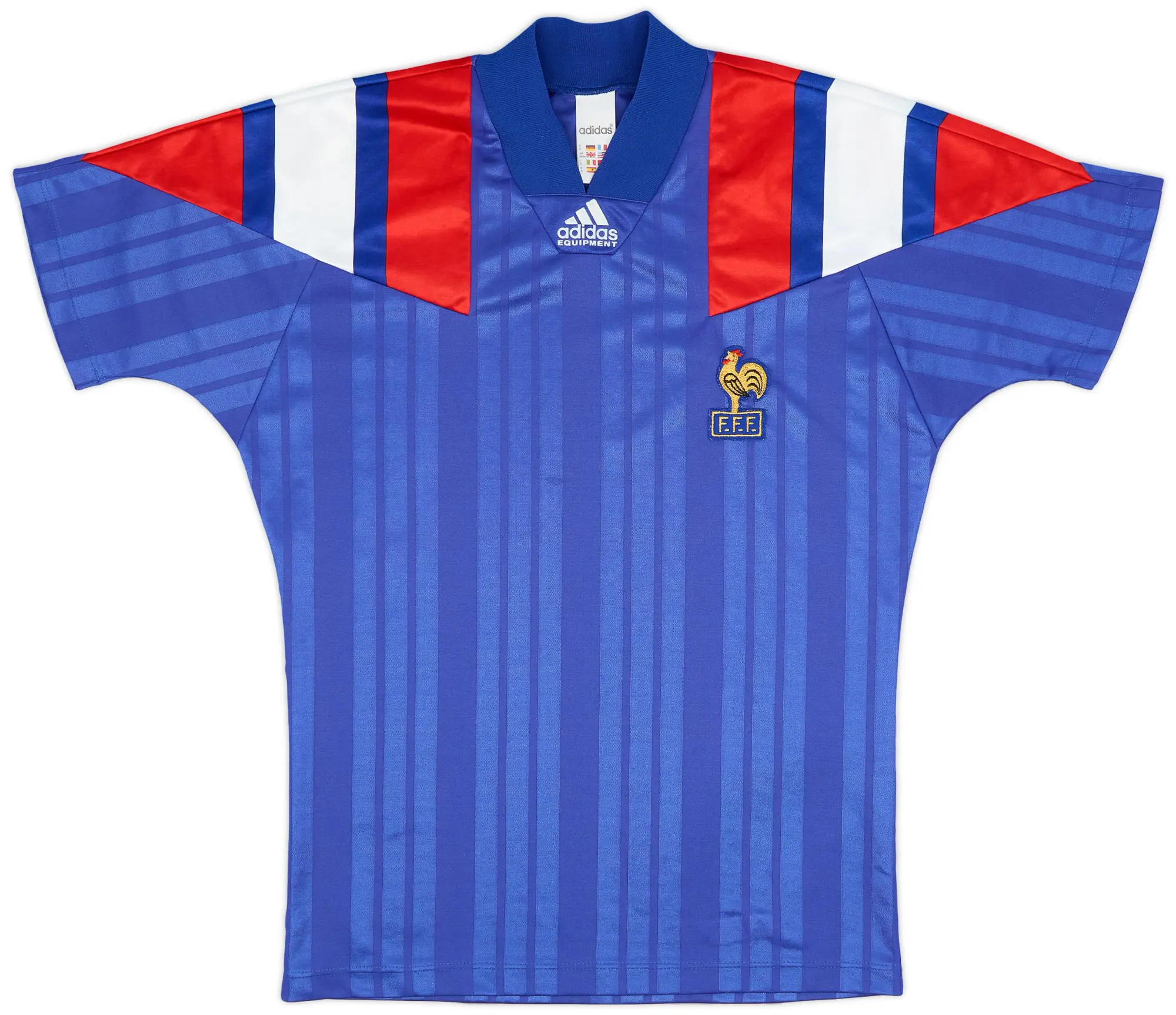 adidas 1992-94 France Home Shirt Cantona #18 - 9/10 - (S)