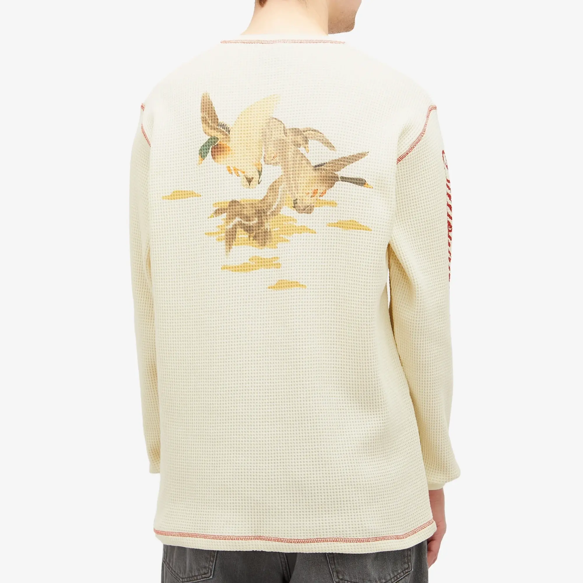 Billionaire Boys Club Men's Duck Long Sleeve Waffle T-Shirt Beige