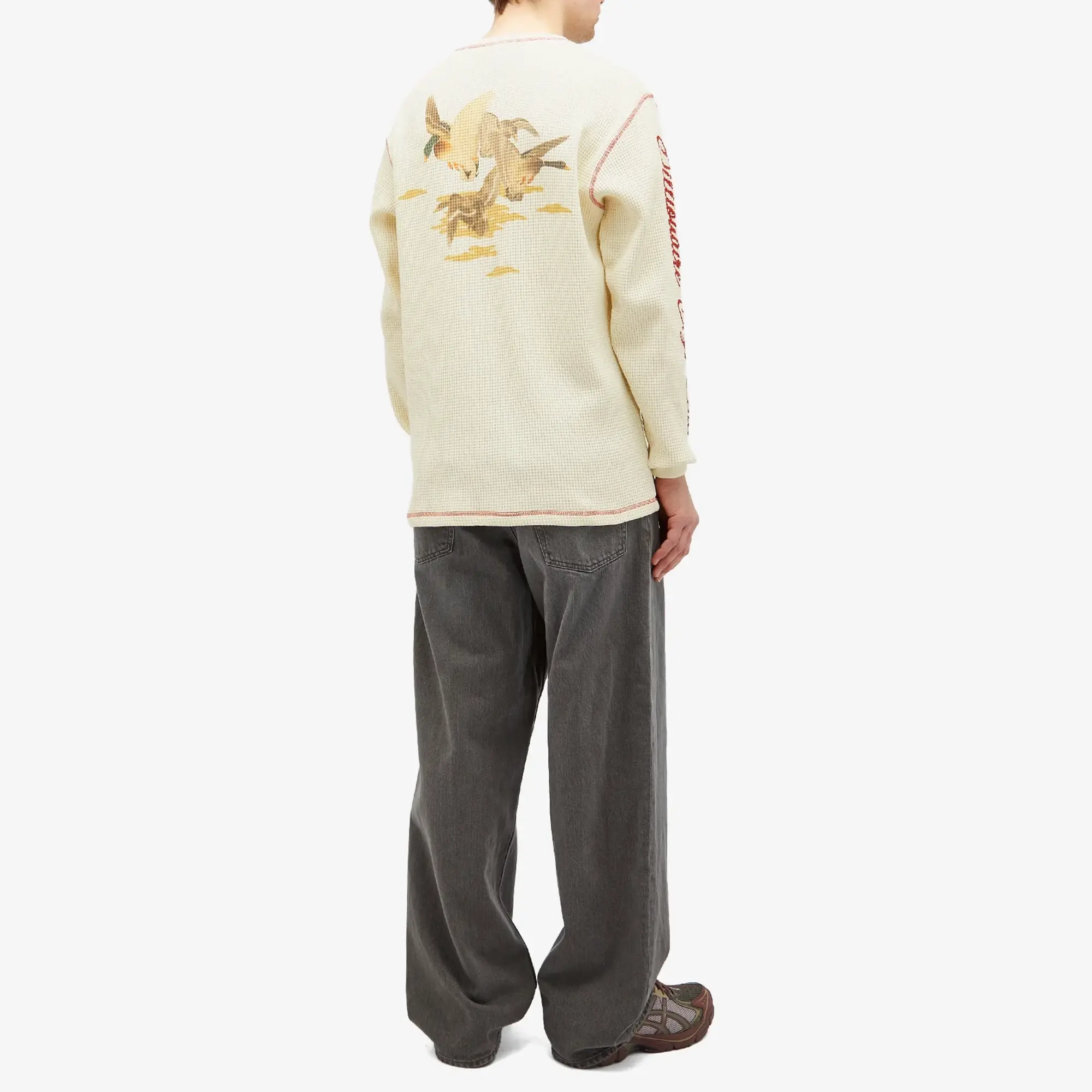 Billionaire Boys Club Men's Duck Long Sleeve Waffle T-Shirt Beige