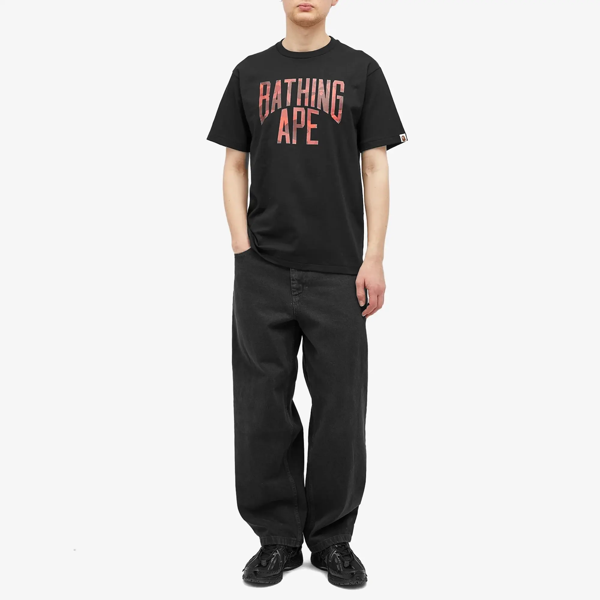 A Bathing Ape Men's Colour Camo Bathing Ape T-Shirt Black