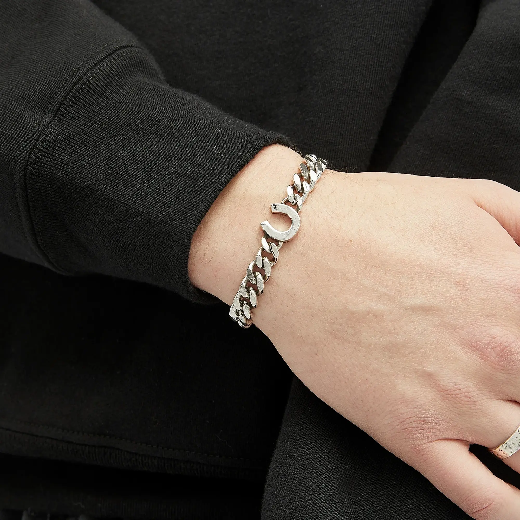 TwoJeys Men's Horseshoe Bracelet Silver
