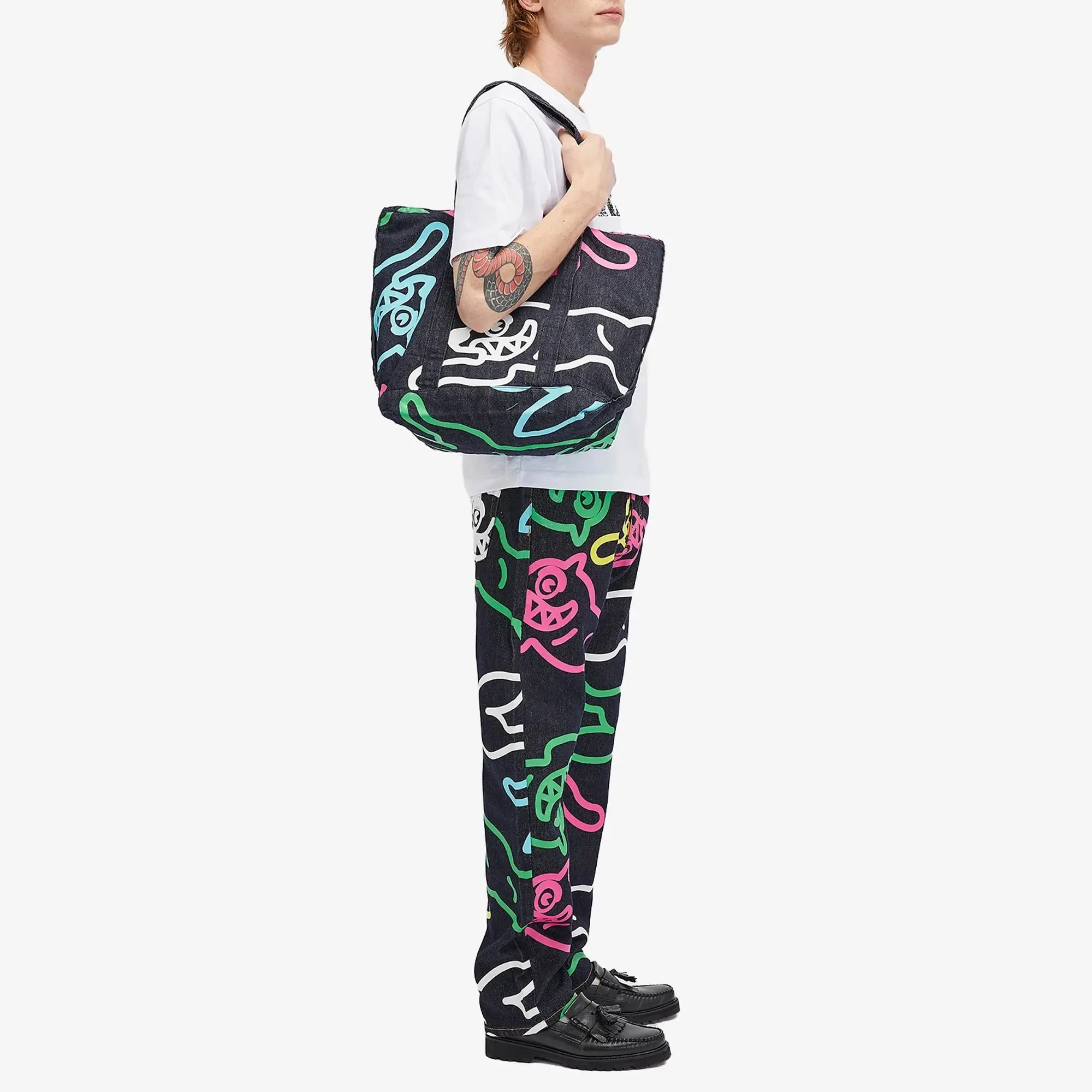 ICECREAM Men's Jumbo Running Dog Tote Bag Multi