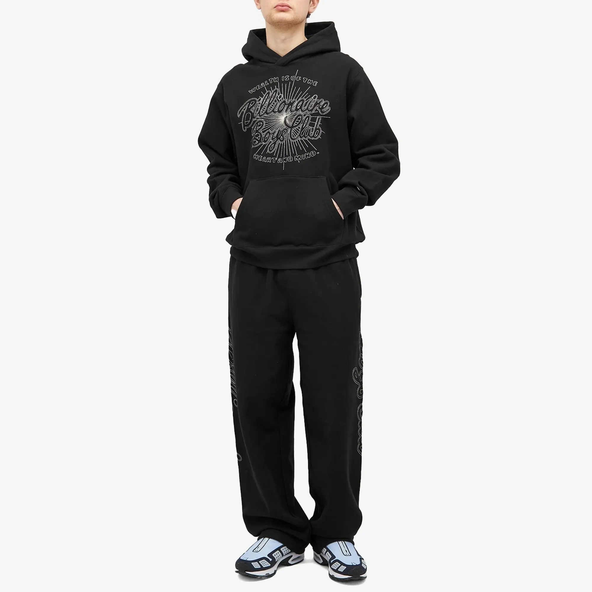 Billionaire Boys Club Men's Script Logo Chainstitch Hoodie Black