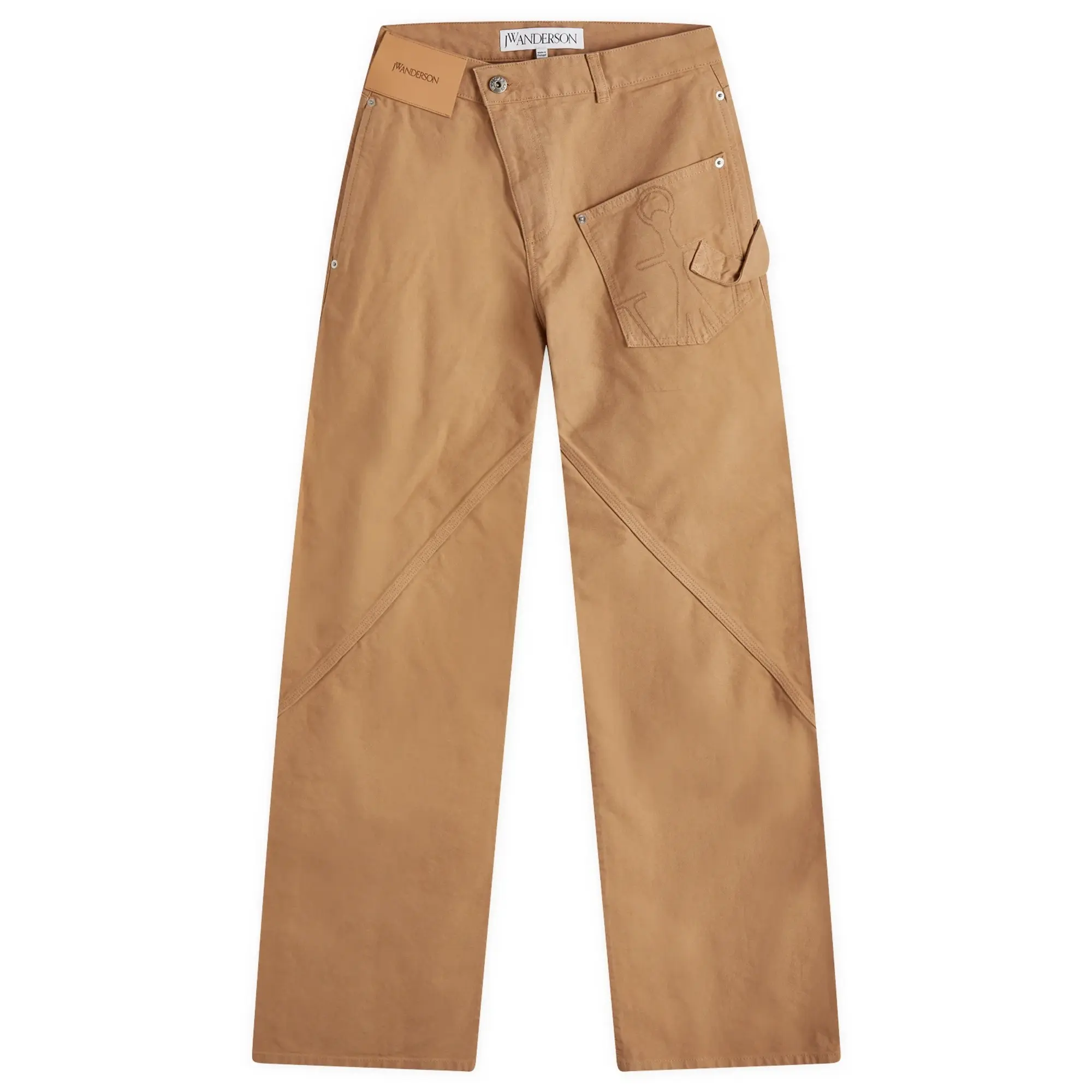 JW Anderson Women's Twisted Workwear Trousers Flax