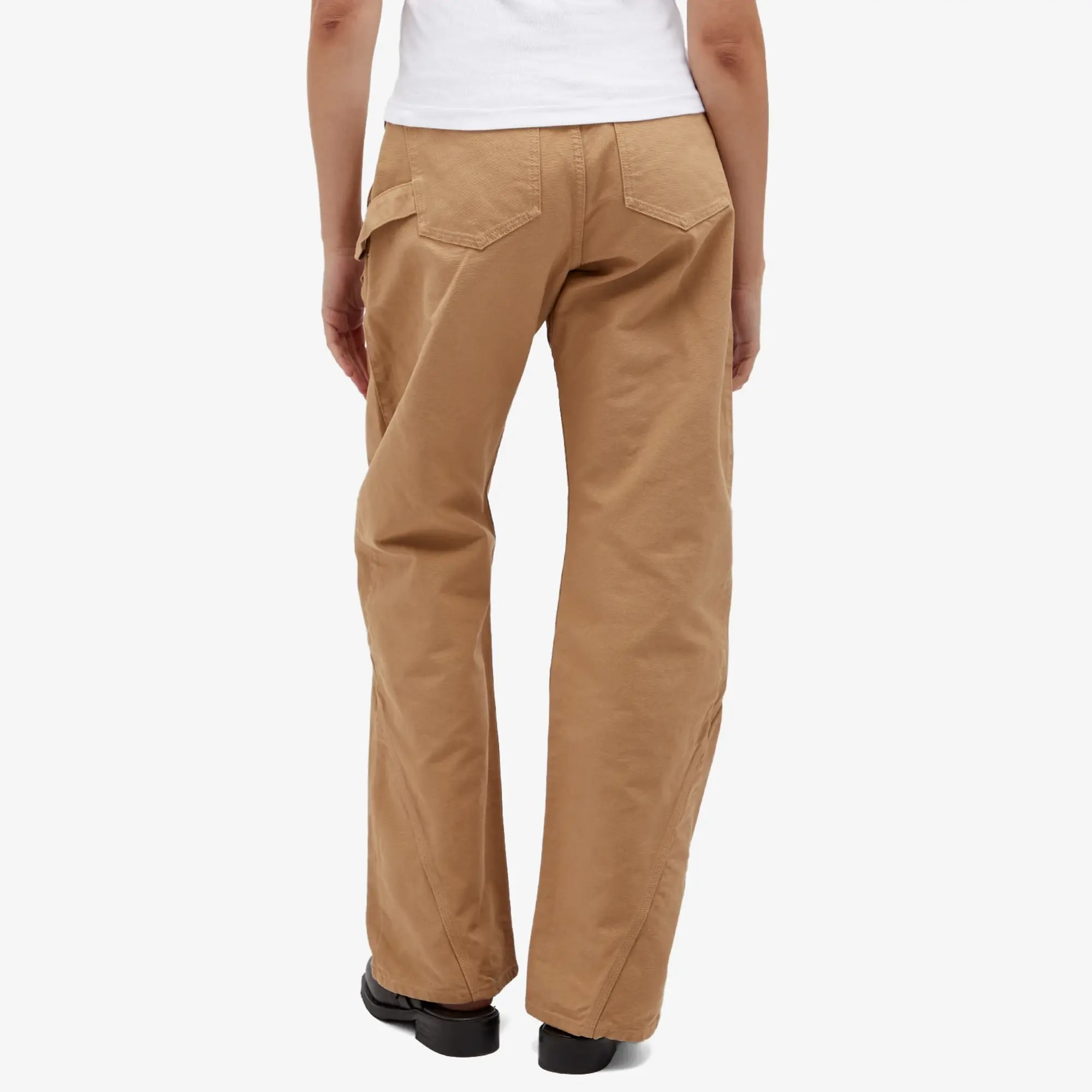 JW Anderson Women's Twisted Workwear Trousers Flax
