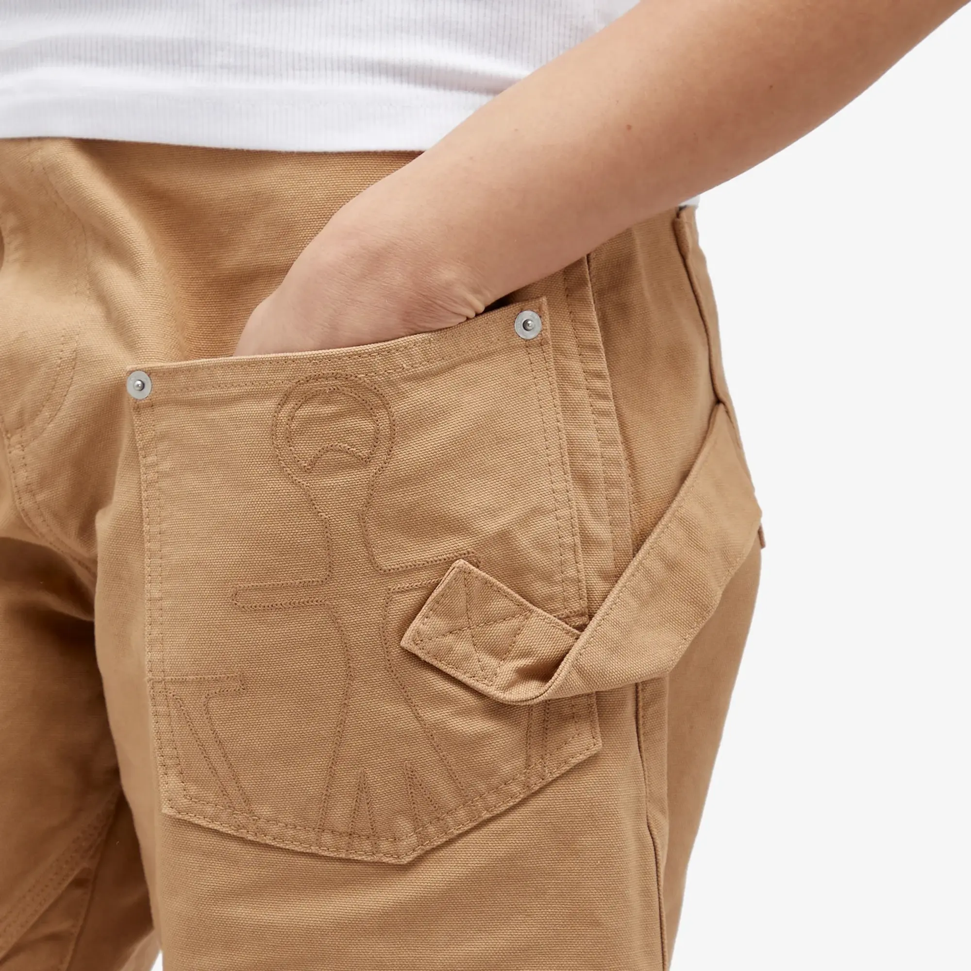 JW Anderson Women's Twisted Workwear Trousers Flax