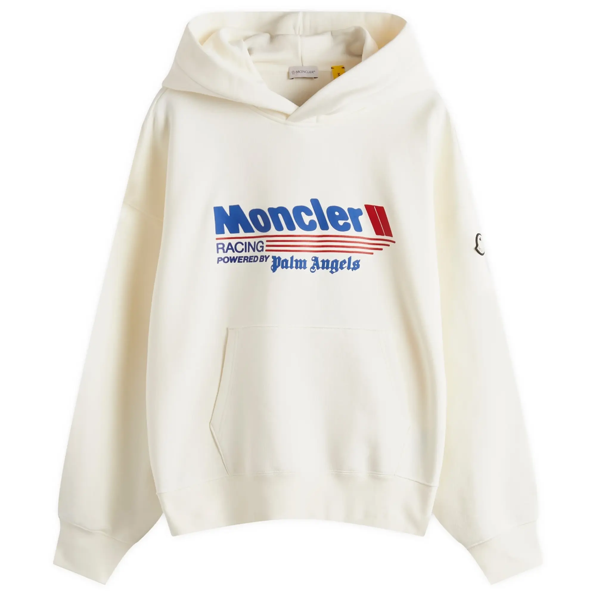 Moncler Men's Genius x Palm Angels Racing Hoodie White