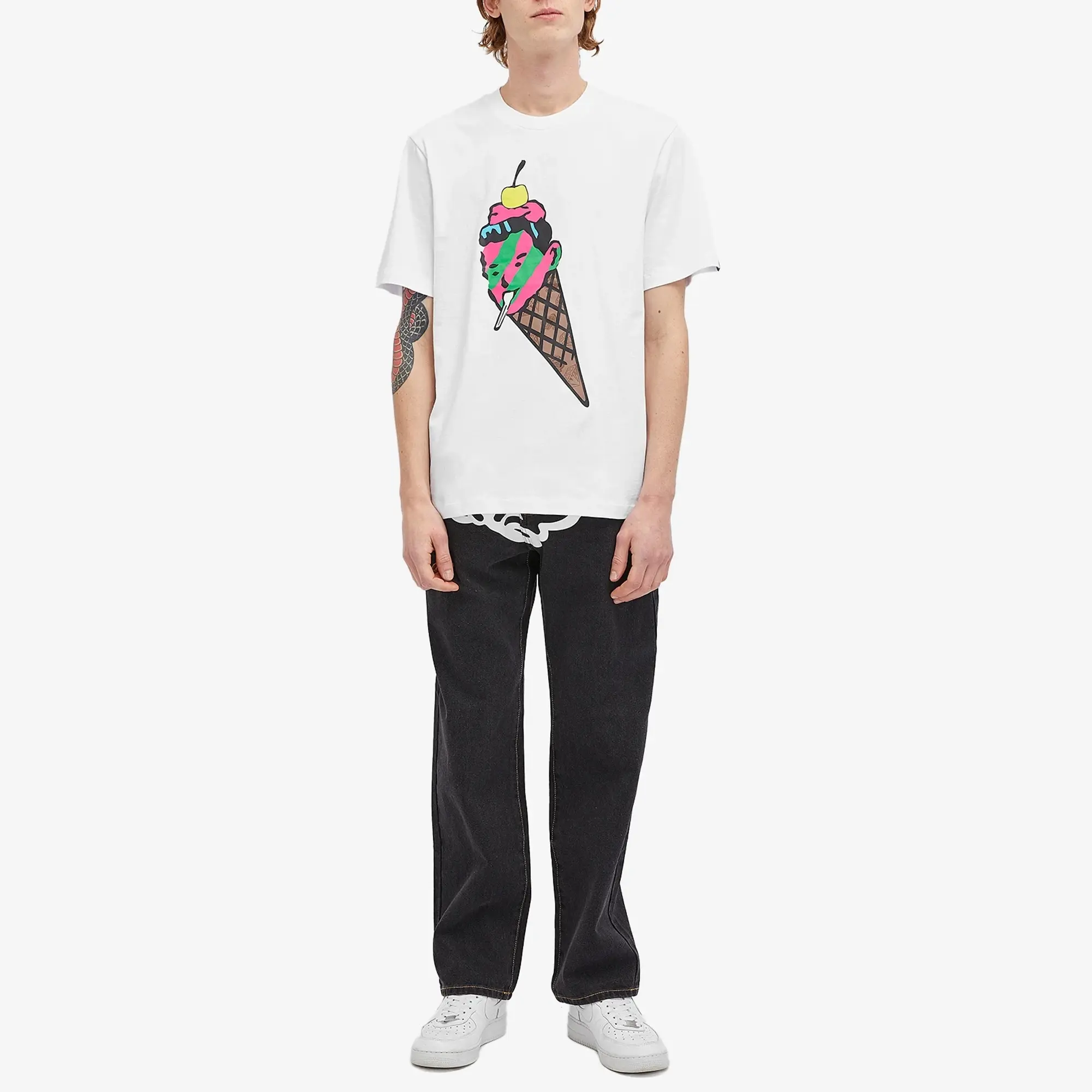 ICECREAM Men's Cone Man T-Shirt White