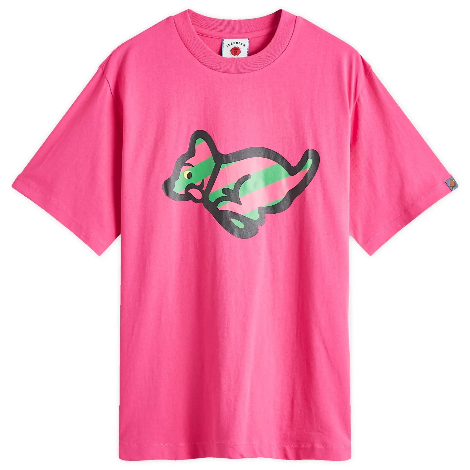 ICECREAM Men's Running Puppy T-Shirt Pink