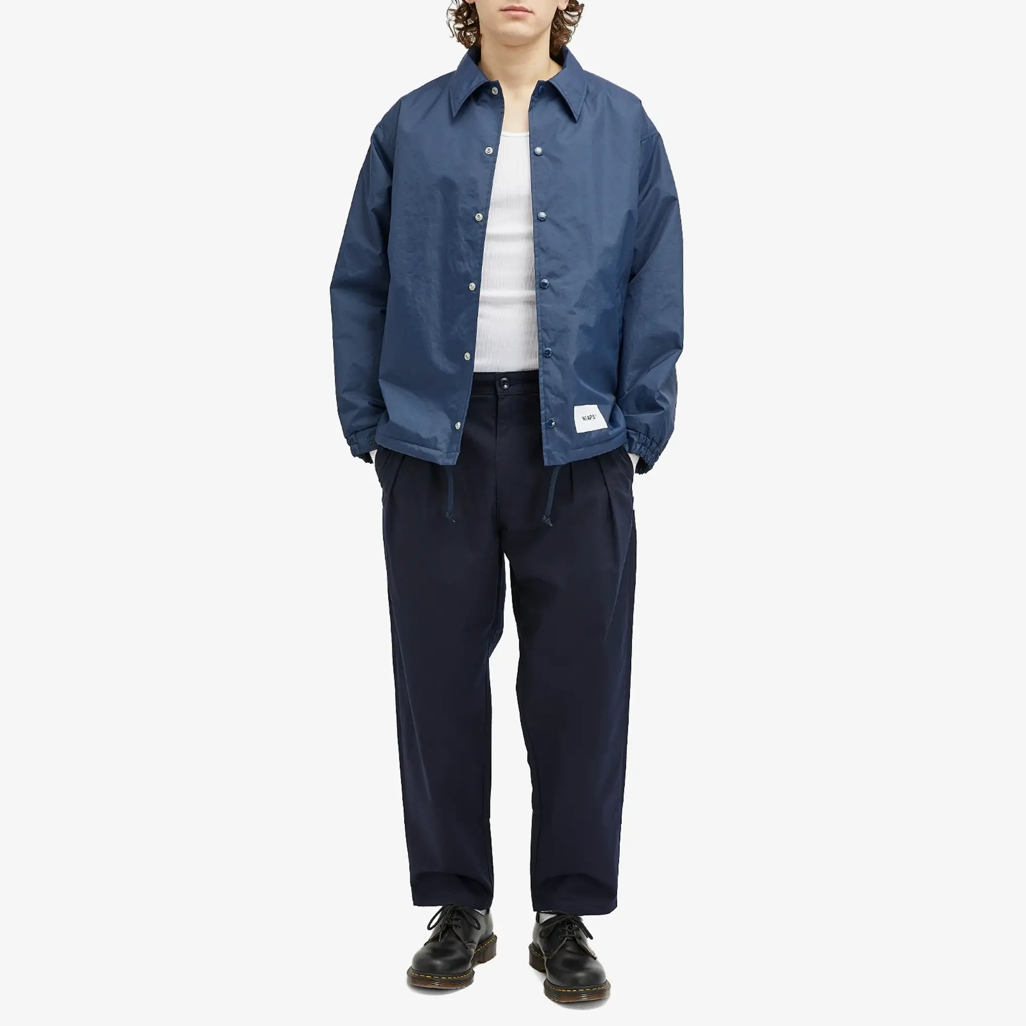 WTAPS Men's 16 Double Pleat Trousers Navy