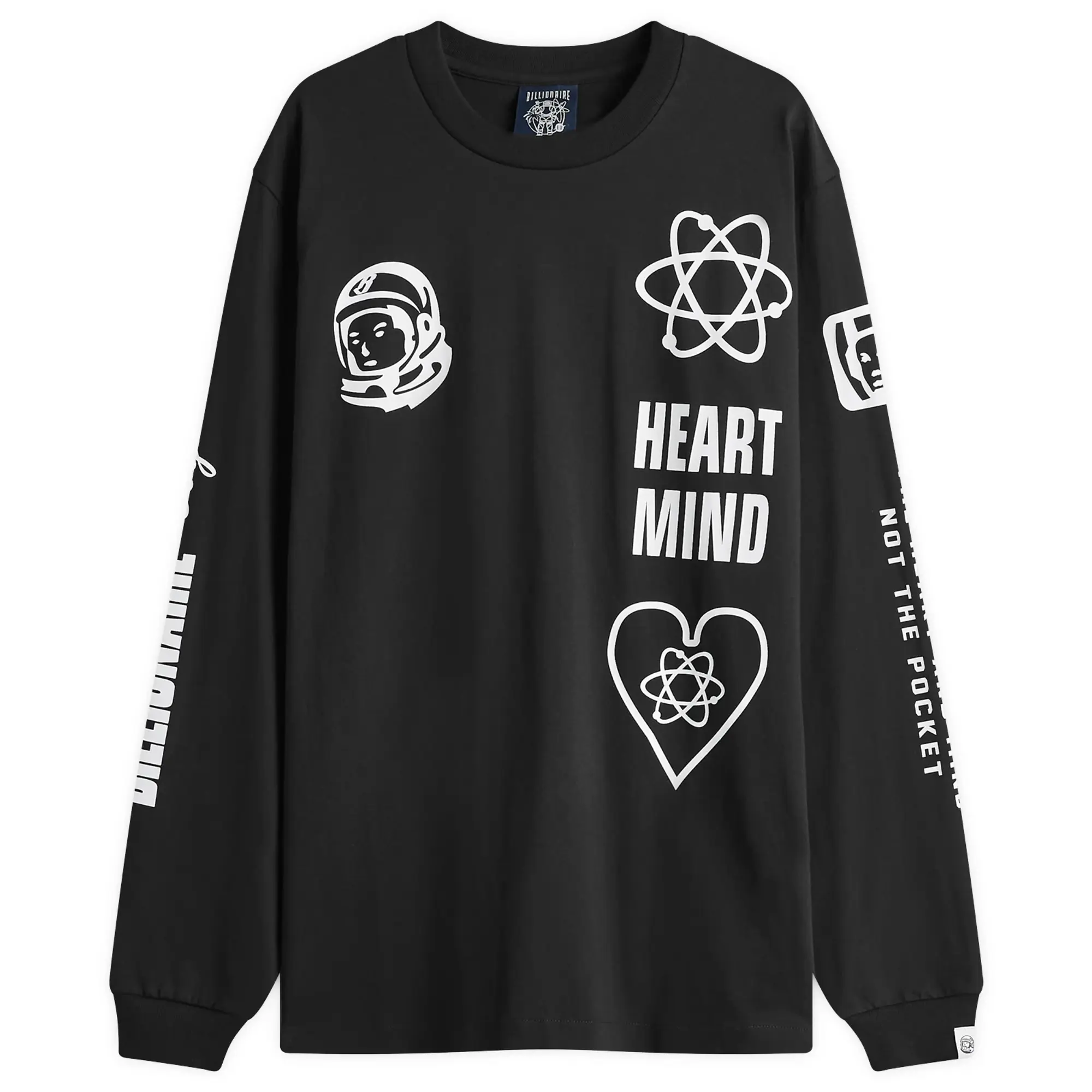 Billionaire Boys Club Men's Multi Print Long Sleeve T-Shirt Black