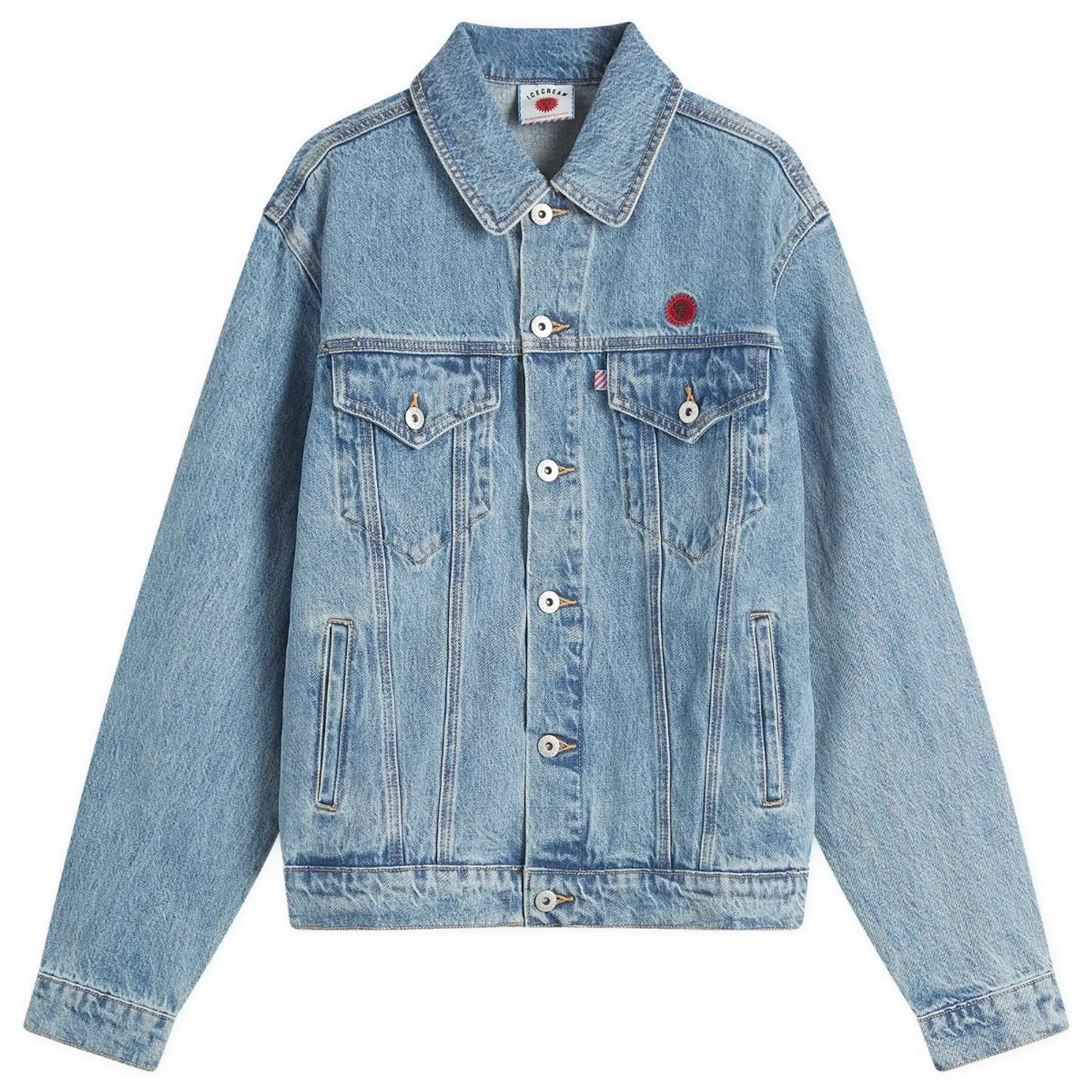ICECREAM Denim Truck Jacket - Blue - Mens