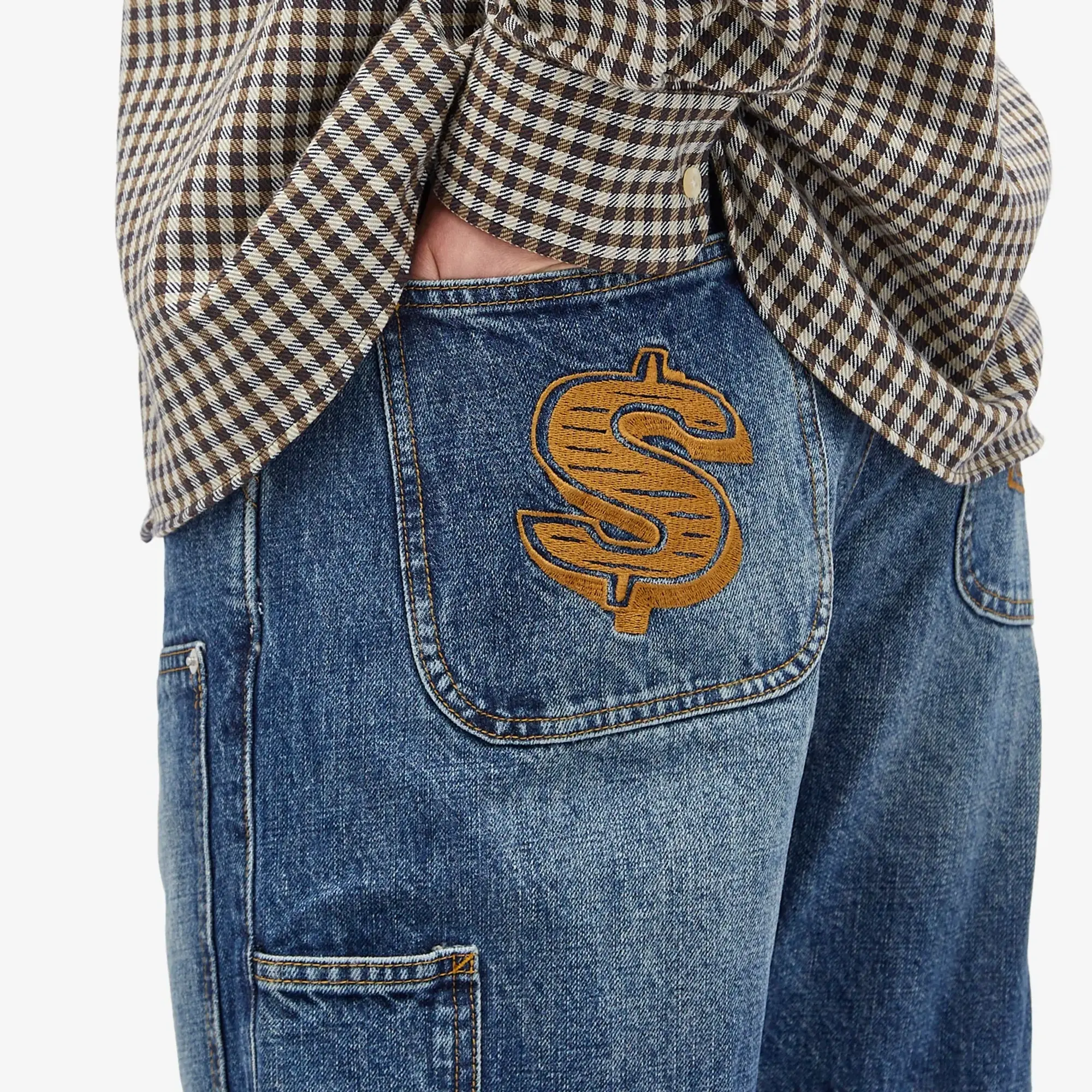 Billionaire Boys Club Men's Denim Carpenter Pants Vintage Wash