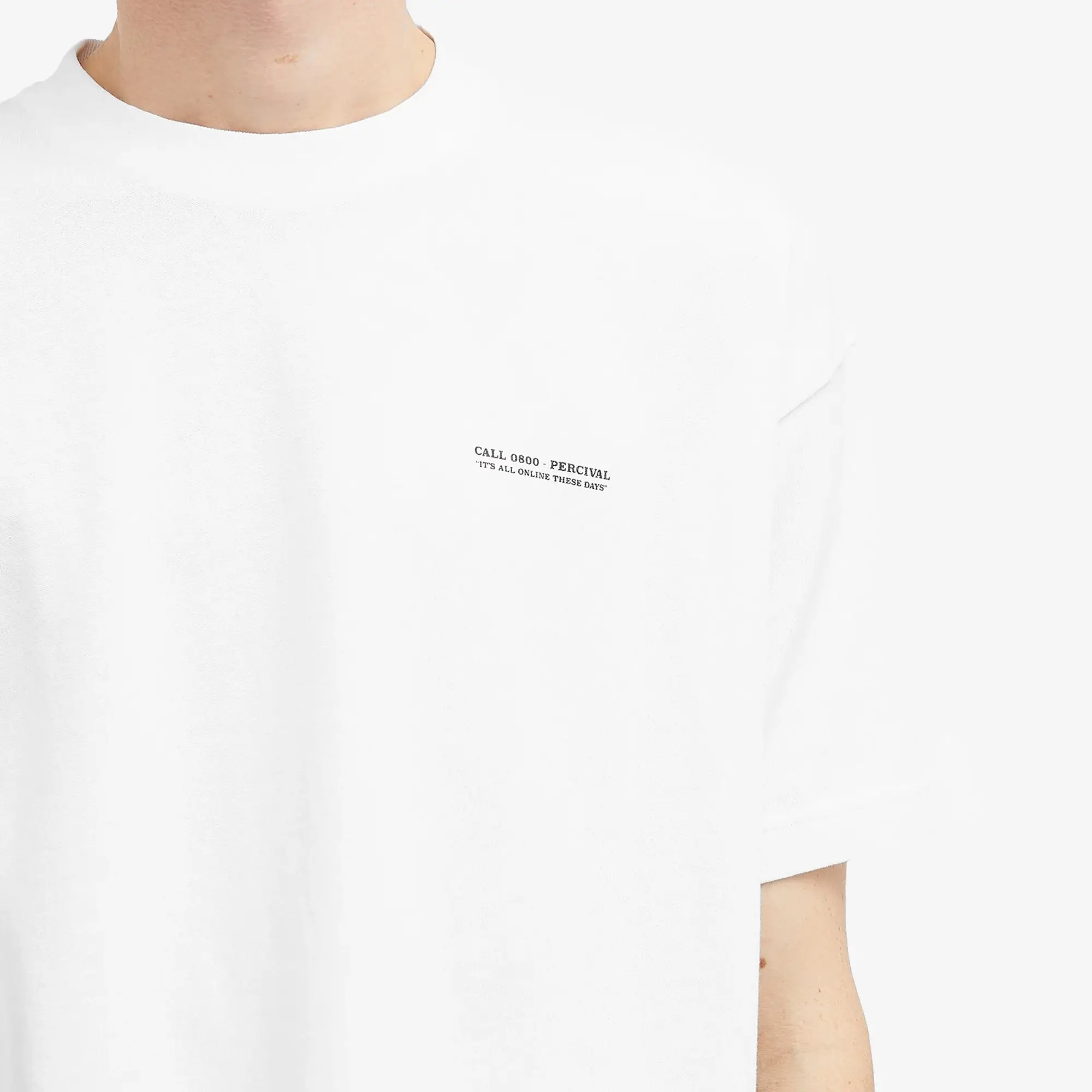 Percival Men's Online Oversized T-Shirt White