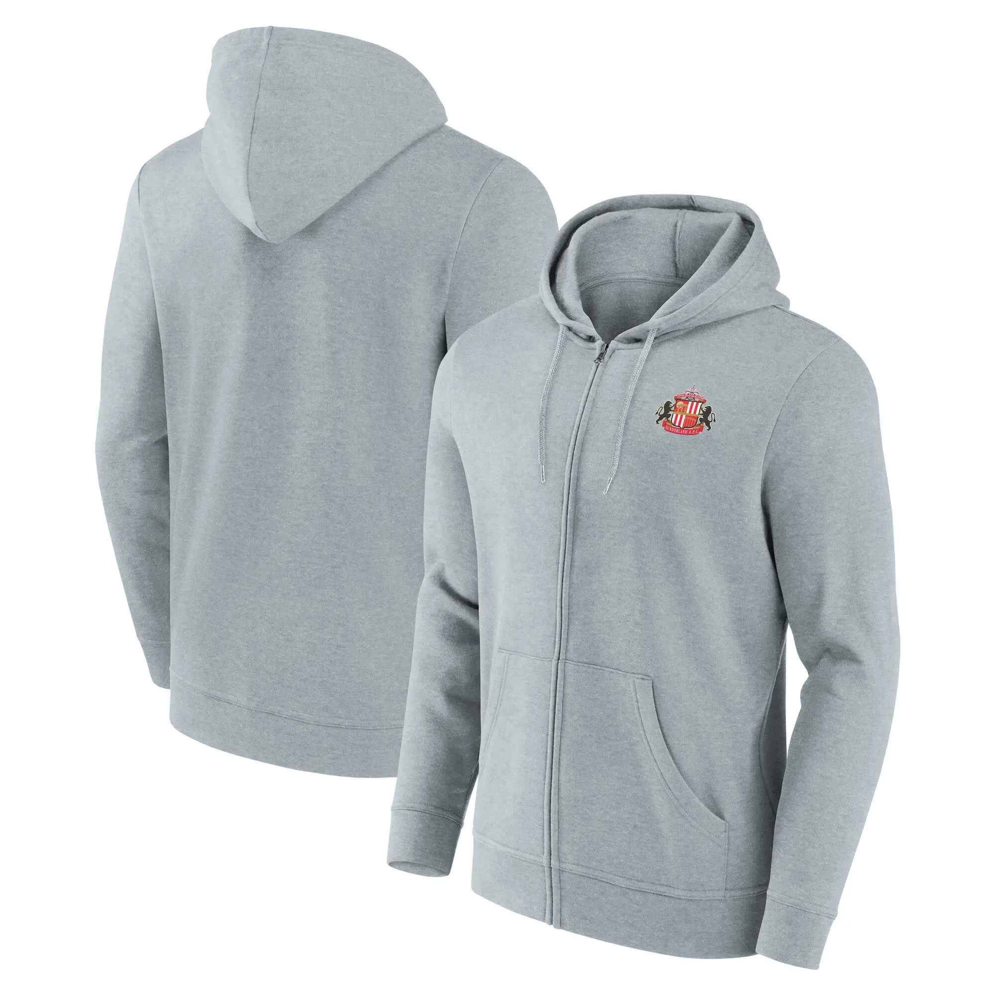 Fanatics Sunderland Logo Full Zip Hoodie - Sports Grey - Mens